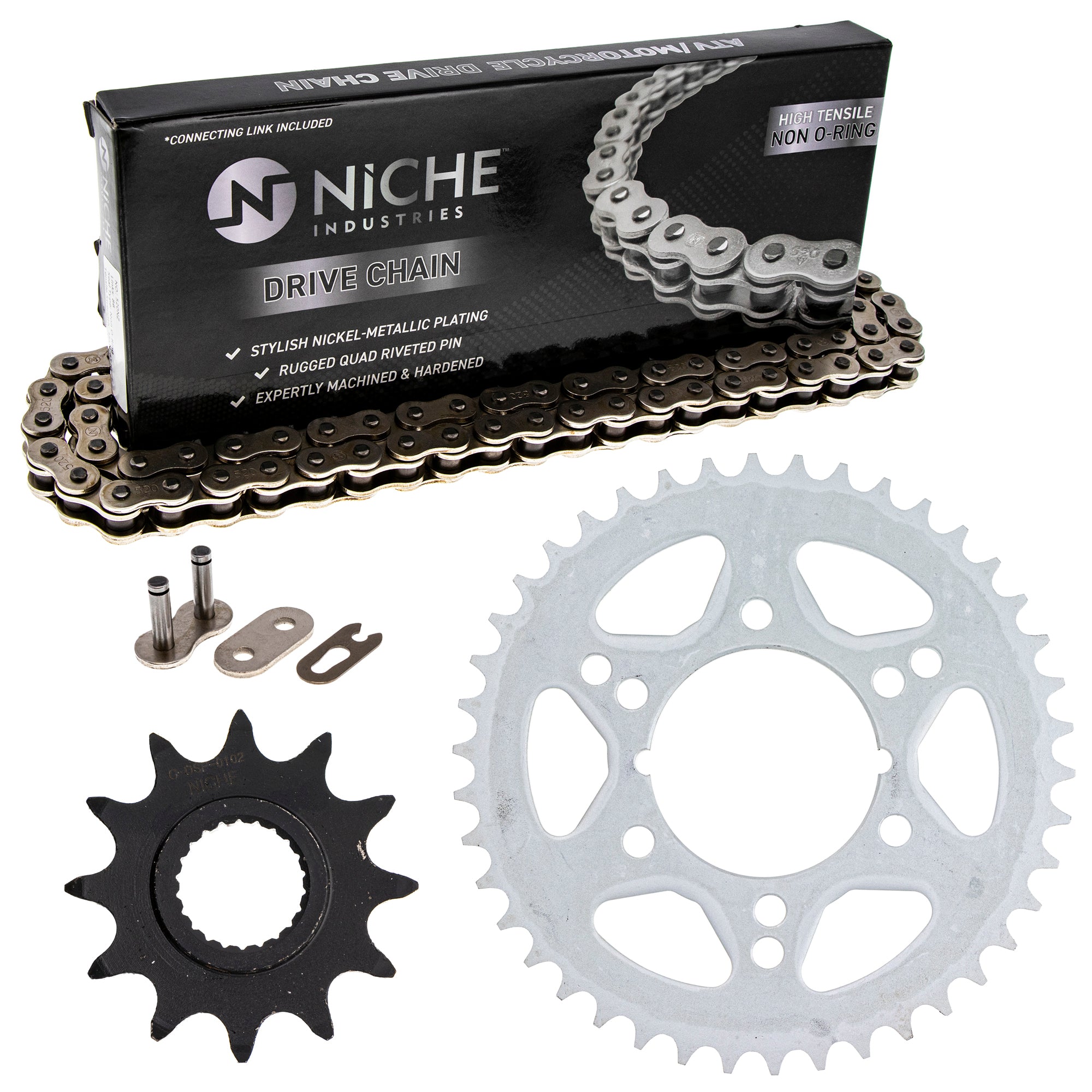 Drive Sprockets & Chain Kit for zOTHER Polaris JT Sprocket Xplorer 519-KCS0485K-K001 NICHE MK1004013