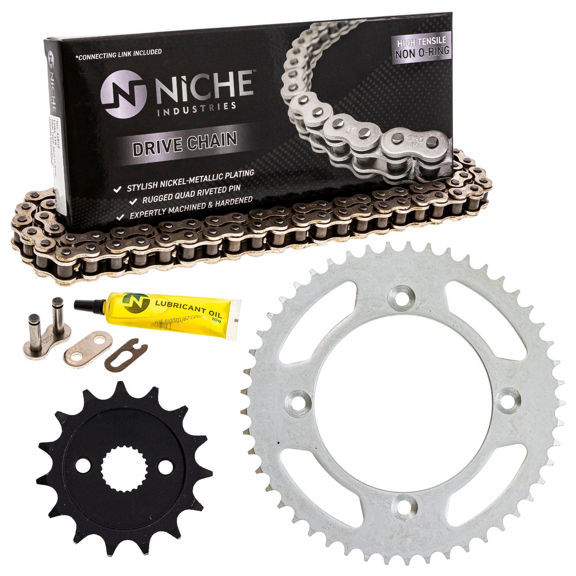 Drive Sprockets & Chain Kit for zOTHER Honda CR80R 94580-30114-00 41201-GC4-600 NICHE MK1004017