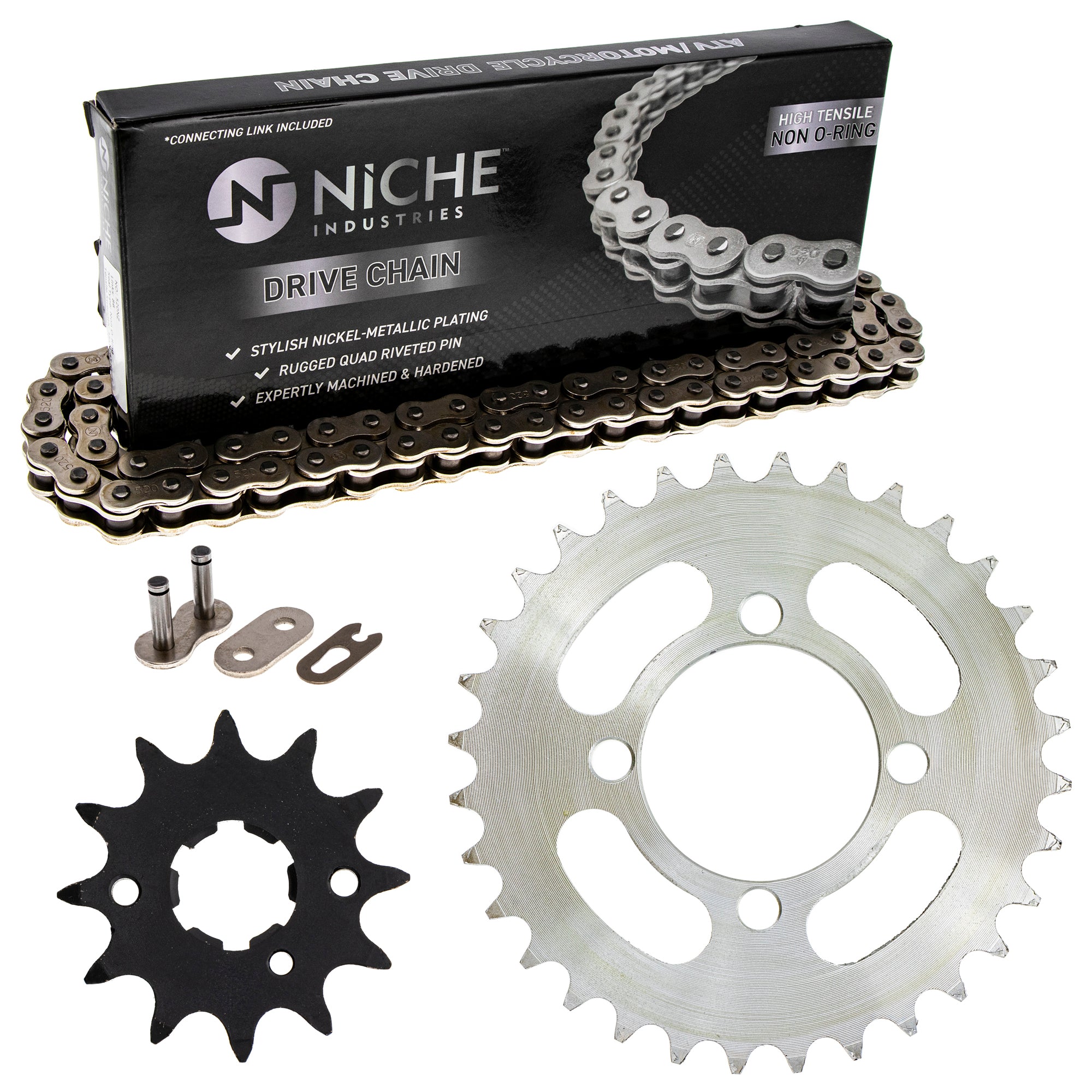 Drive Sprockets & Chain Kit for zOTHER Grizzly Breeze 519-KCS0503K-K001 NICHE MK1004031