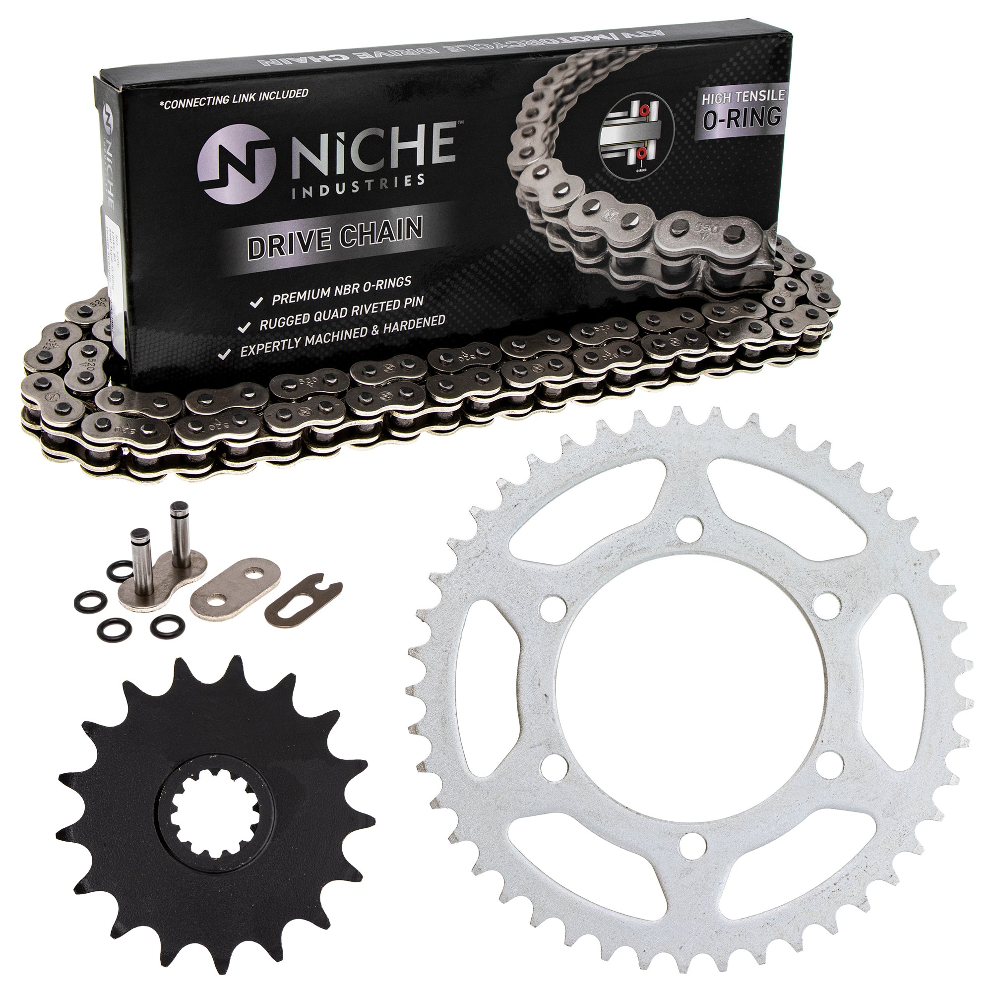 Drive Sprockets & Chain Kit for Suzuki GSXR750 64511-15J00 27600-48H20-116 27600-48H11-116 NICHE MK1004193