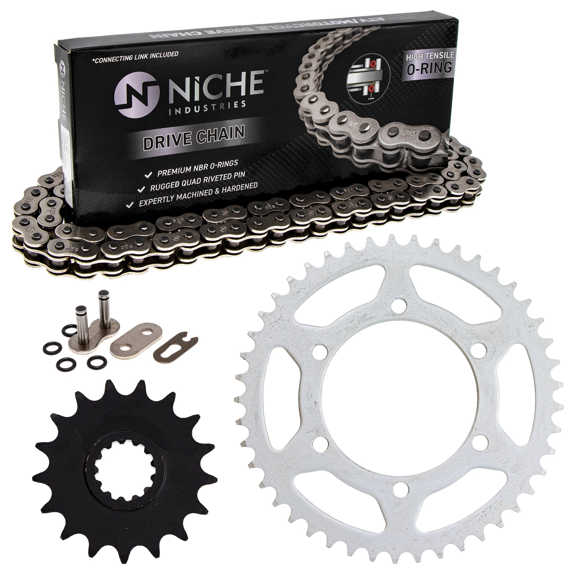 Drive Sprockets & Chain Kit for Yamaha YZF 3CV-17460-00-00 9Y581-92115-00 NICHE MK1004213