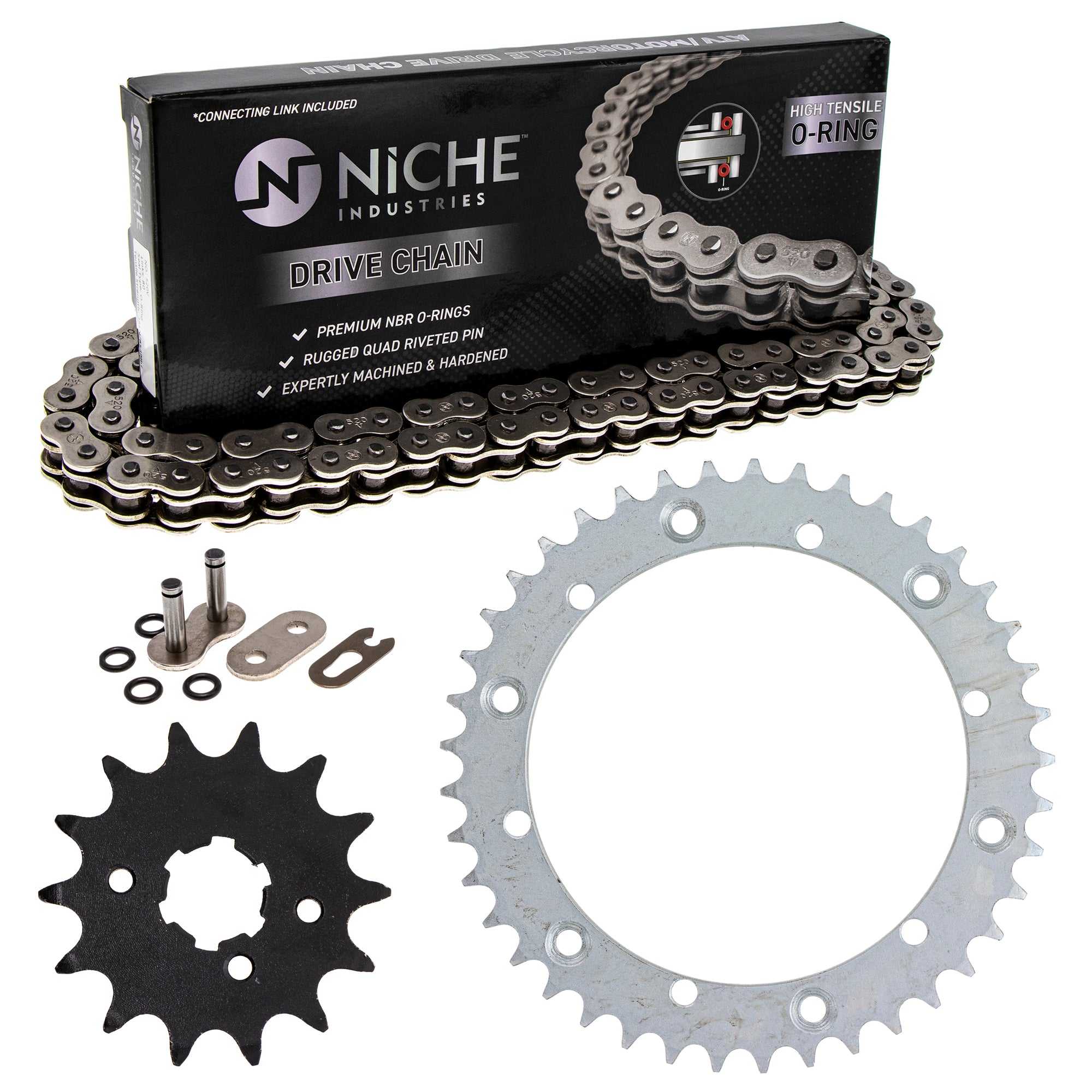 Drive Sprockets & Chain Kit for zOTHER Yamaha Kawasaki JT Sprocket Banshee 9Y581-87103-00 NICHE MK1004216