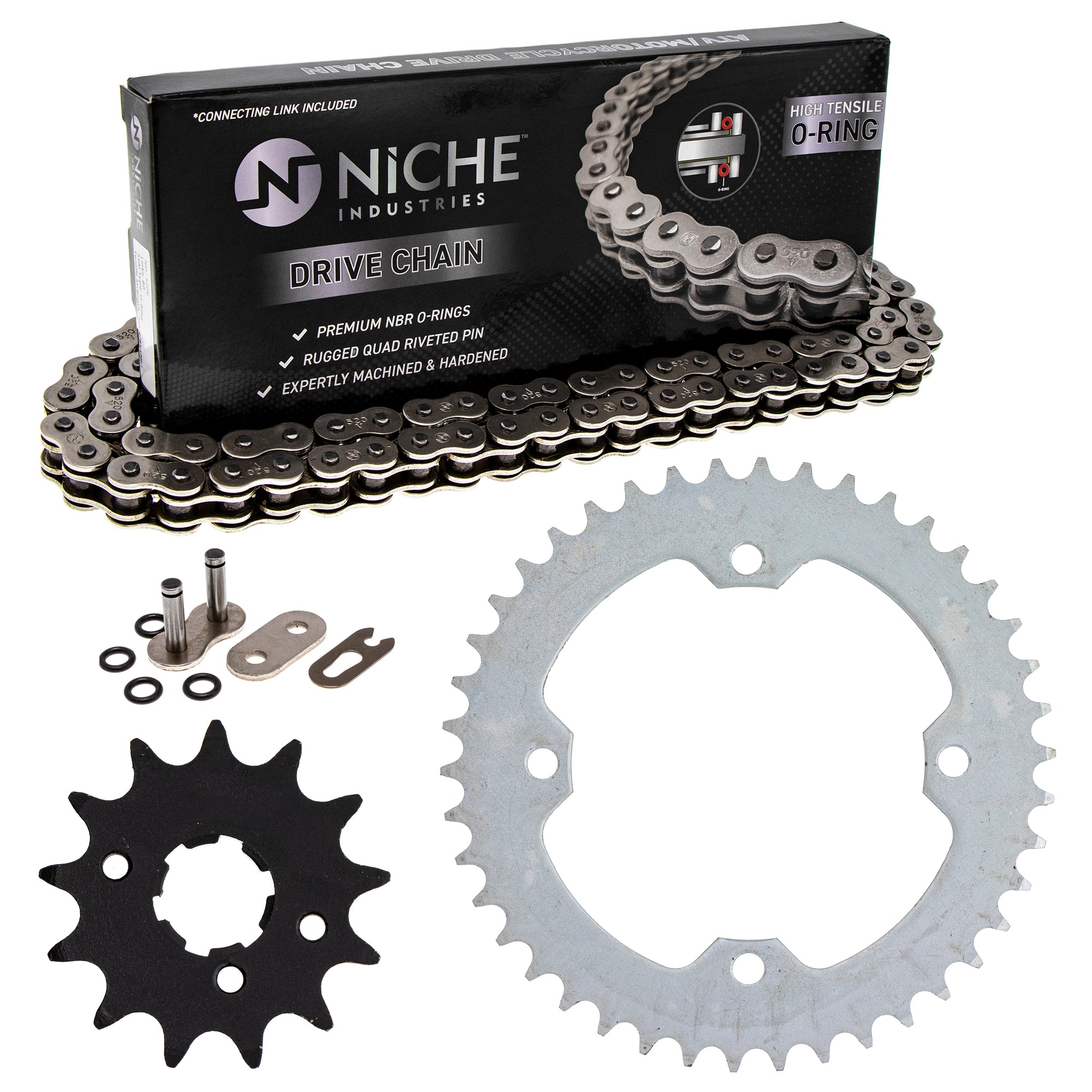 Drive Sprockets & Chain Kit for zOTHER Yamaha Kawasaki JT Sprocket Banshee 9Y581-87103-00 NICHE MK1004217