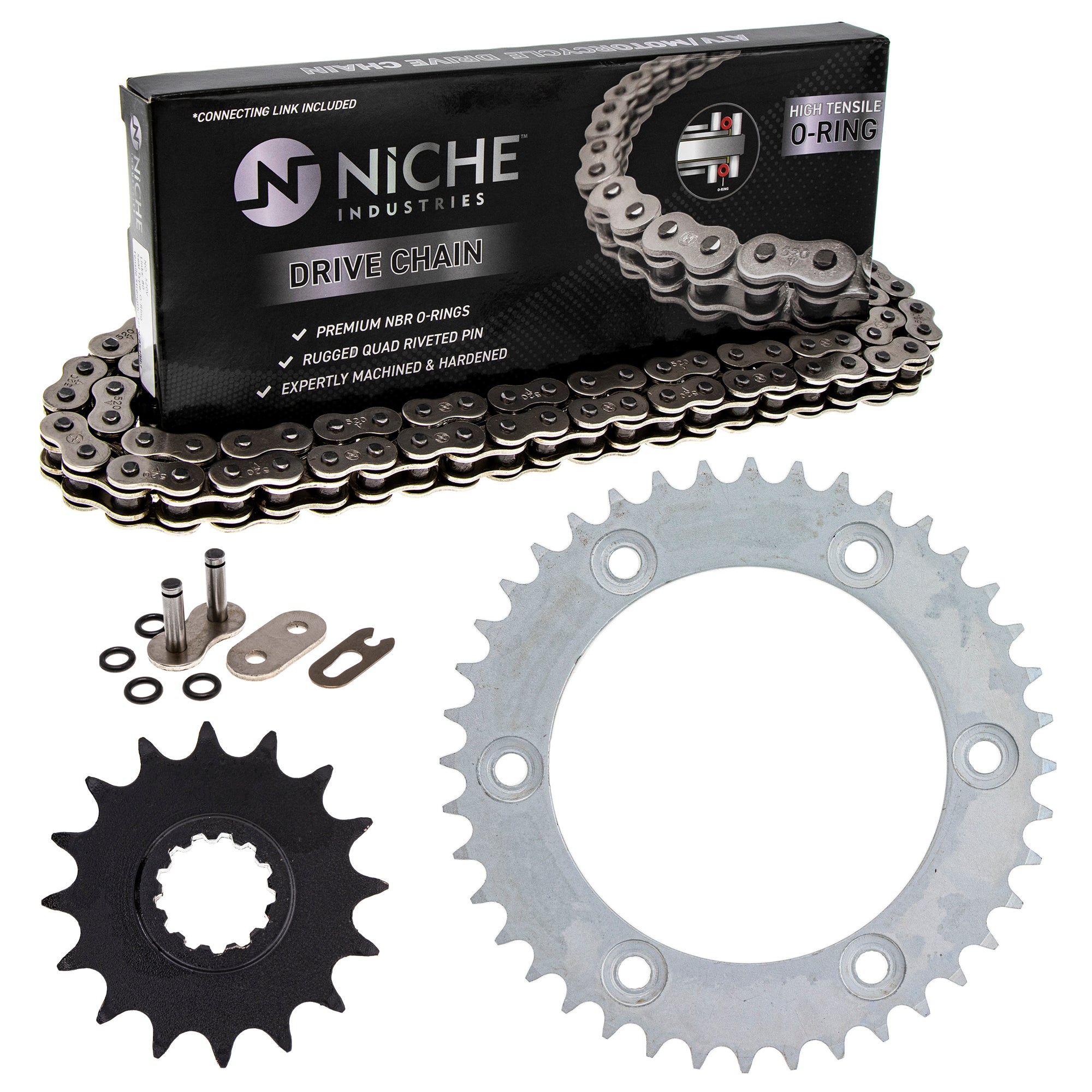 Drive Sprockets & Chain Kit for Yamaha Kawasaki RC51 9Y581-87103-00 92057-1472 92057-0048 NICHE MK1004223