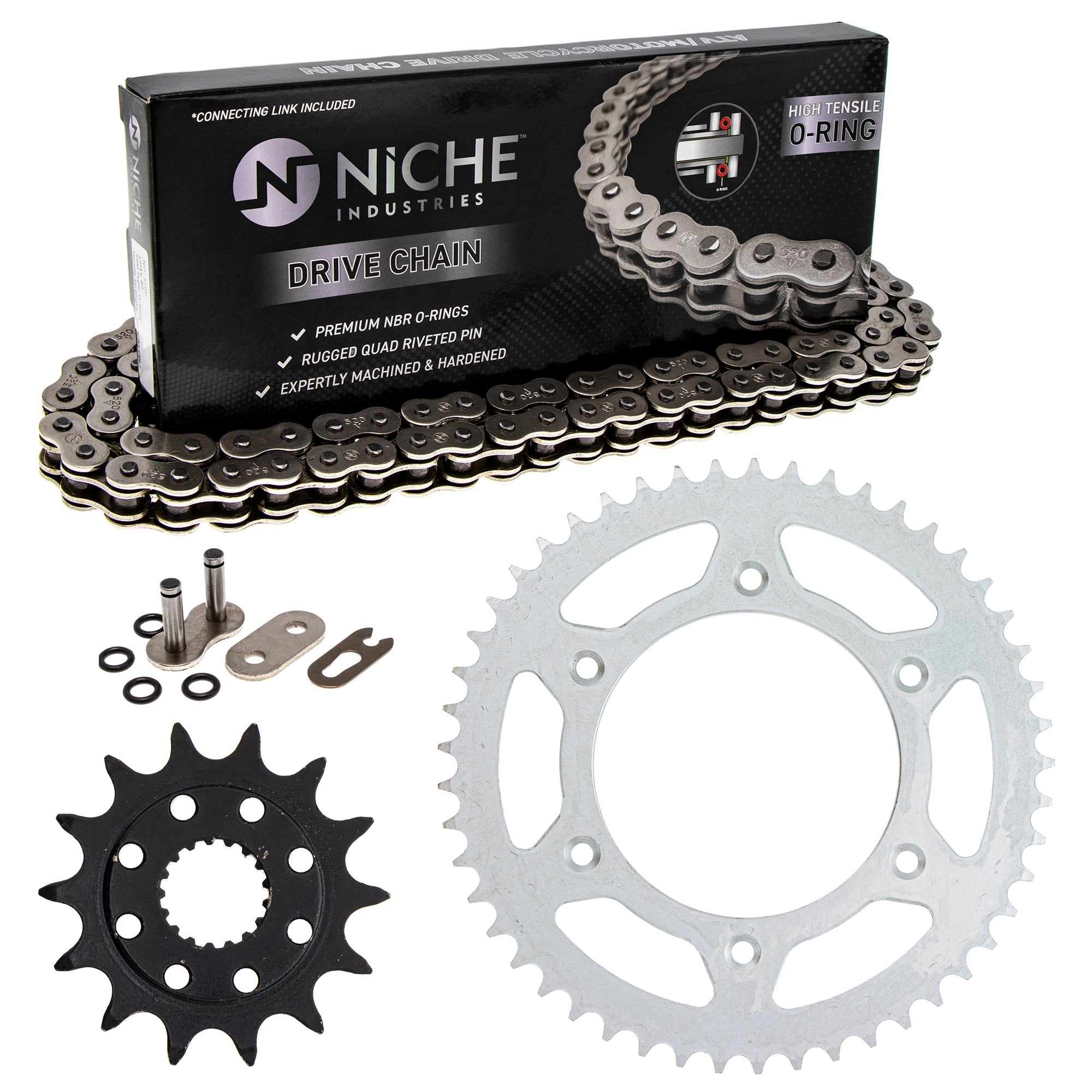 Drive Sprockets & Chain Kit for zOTHER JT Sprocket Honda CR500R 41204-ML3-505 NICHE MK1004272