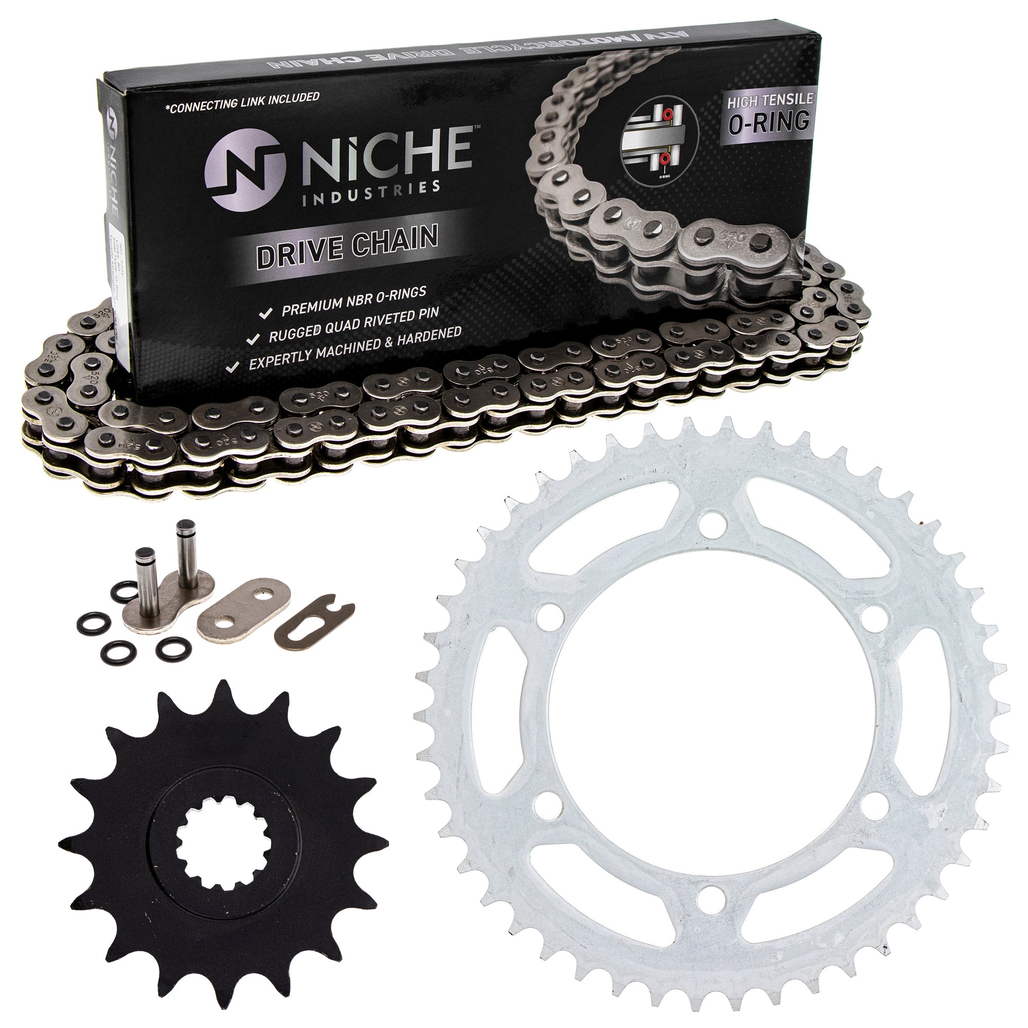 Drive Sprockets & Chain Kit for Yamaha FZ6R Diversion 20S-17460-00-00 94582-37118-00 NICHE MK1004301