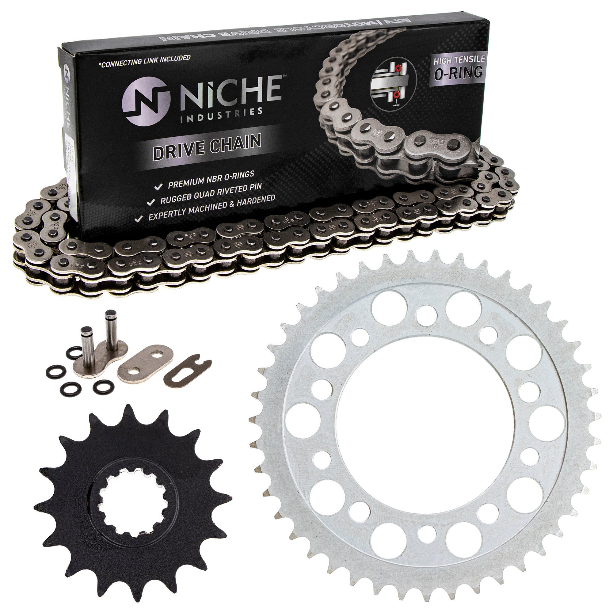 Drive Sprockets & Chain Kit for zOTHER TE250i TE250 TE150 TC250 519-KCS0781K-K001 NICHE MK1004309