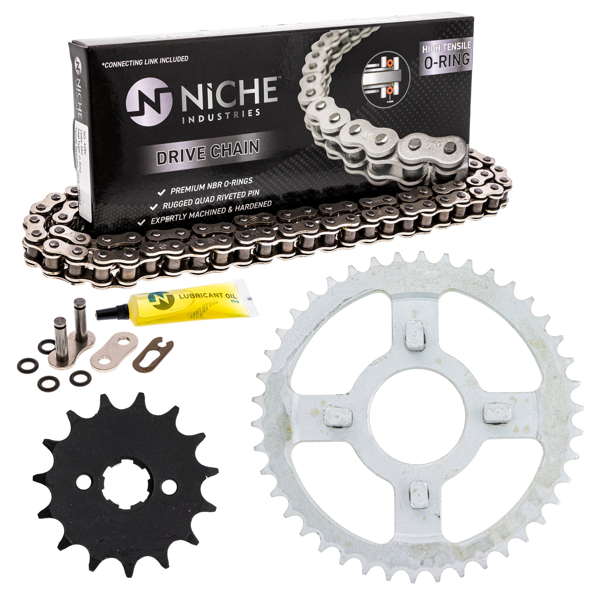 Drive Sprockets & Chain Kit for zOTHER Yamaha Suzuki Honda XL100S 40530-KSJ-003 NICHE MK1004317