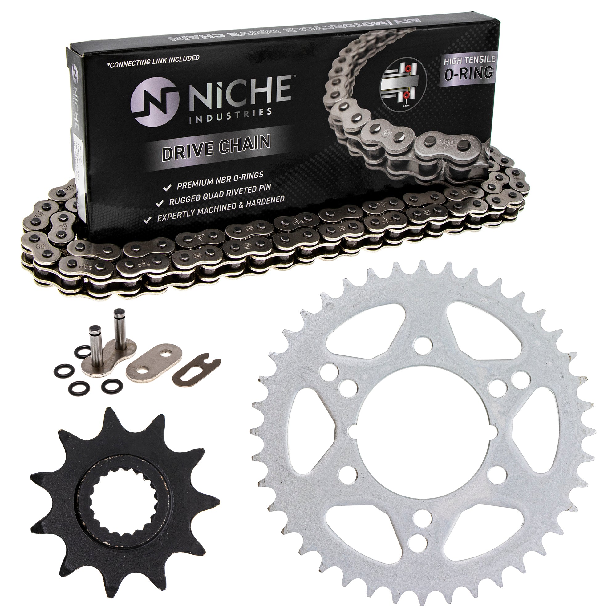 Drive Sprockets & Chain Kit for zOTHER Polaris JT Sprocket Xplorer 300 519-KCS0835K-K001 NICHE MK1004363
