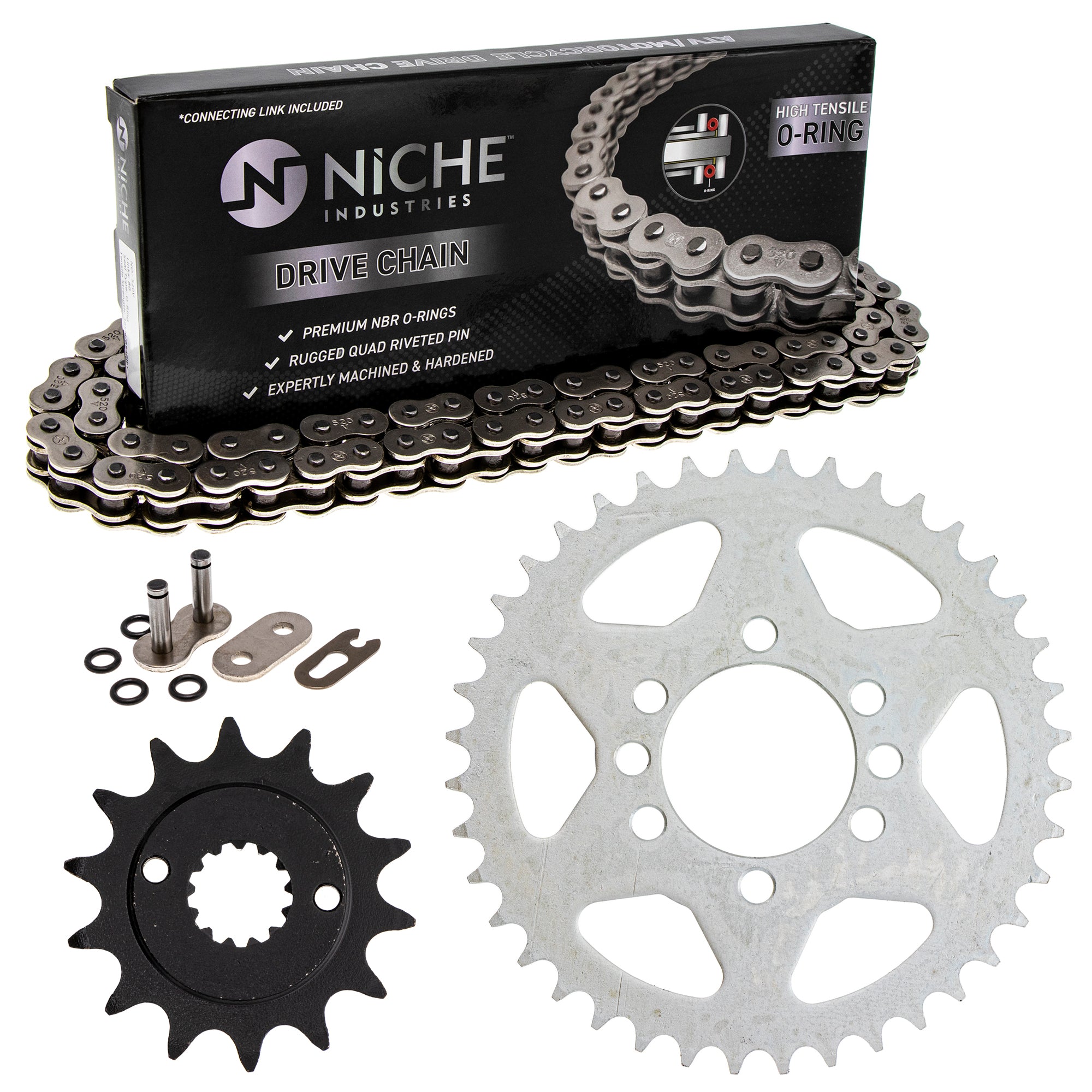 Drive Sprockets & Chain Kit for zOTHER Suzuki Kawasaki JT Sprocket Quadsport NICHE MK1004370