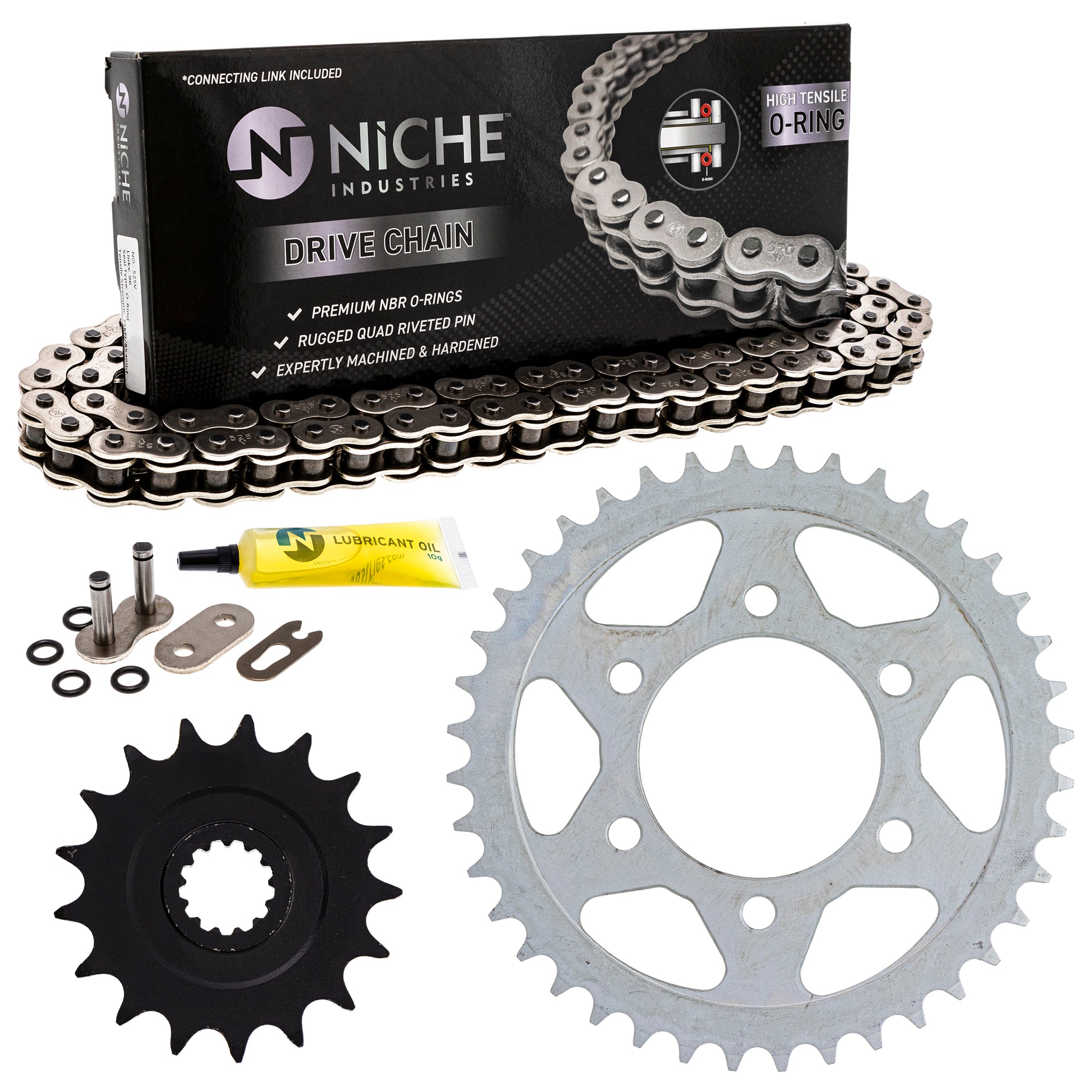 Drive Sprockets & Chain Kit for zOTHER Kawasaki JT Sprocket Ninja 519-KCS0847K-K001 NICHE MK1004375