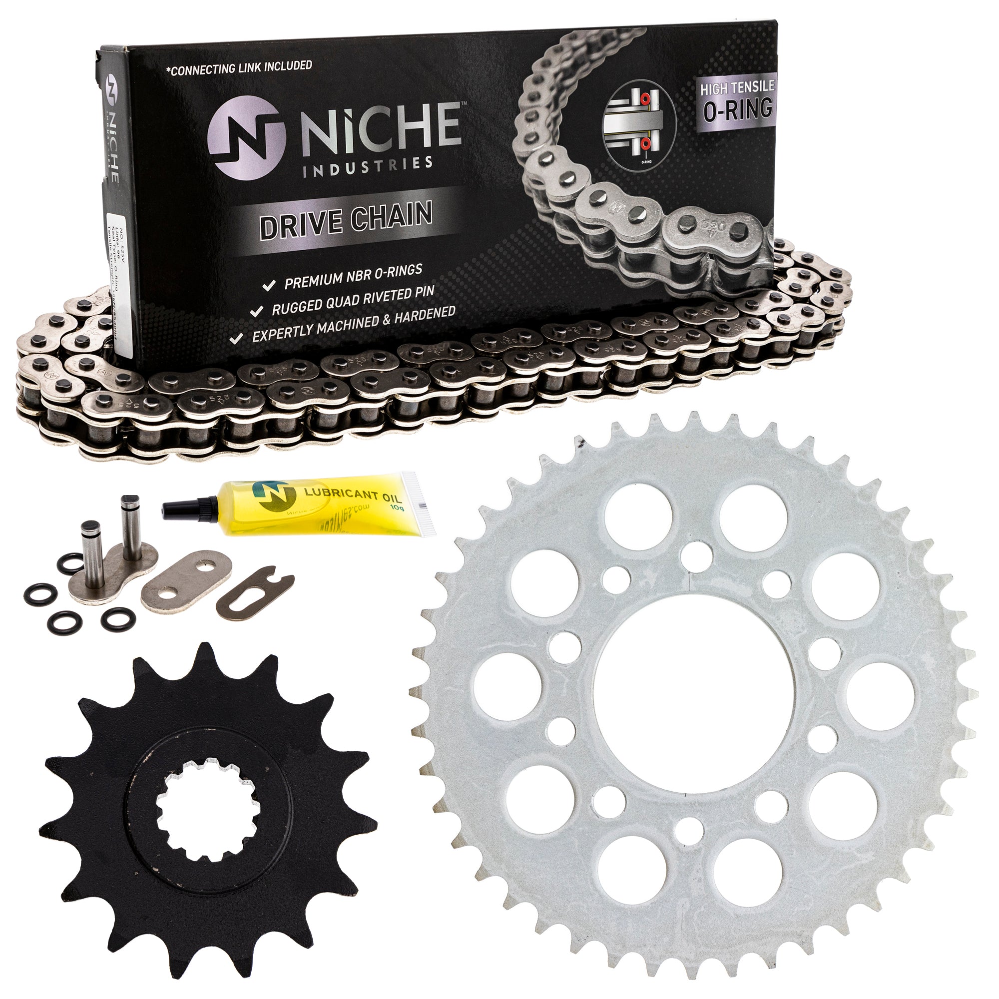 Drive Sprockets & Chain Kit for zOTHER JT Sprocket Honda ZZR600 Ninja KH250 GSXR600 NICHE MK1004378