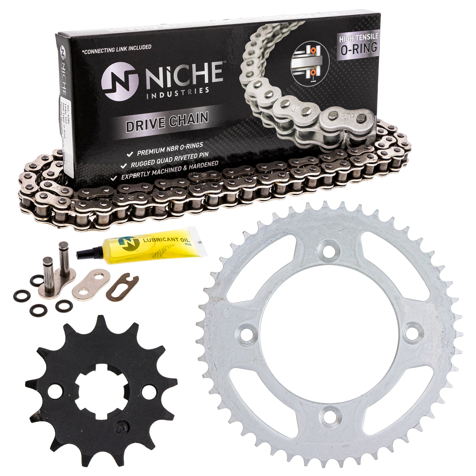 Drive Sprockets & Chain Kit for zOTHER Suzuki JT Sprocket RM85L RM85 RM80 9Y581-97121-00 NICHE MK1004381