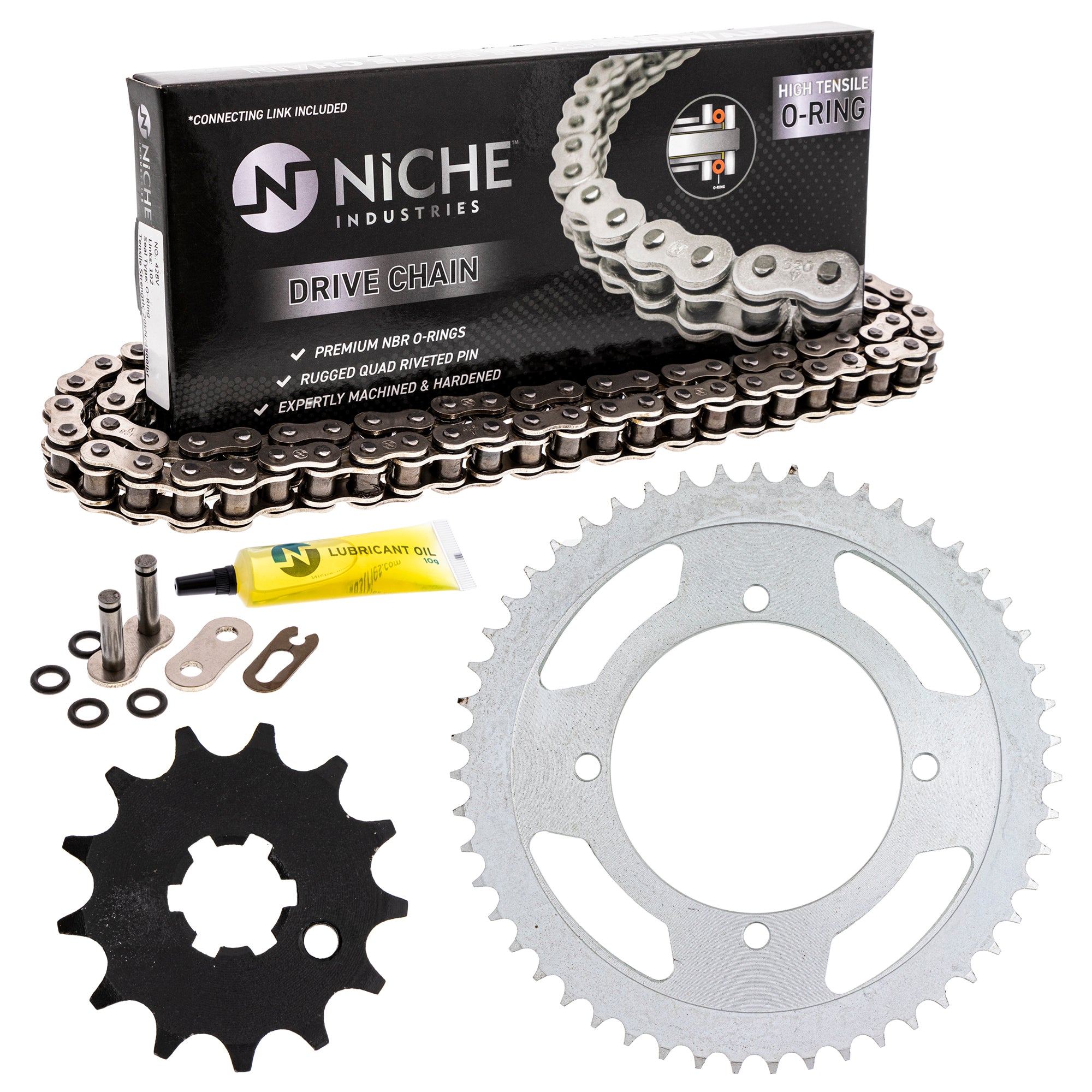Drive Sprockets & Chain Kit for zOTHER Kawasaki RM100 KX80 KX100 13144-0564 47010165124 NICHE MK1004386