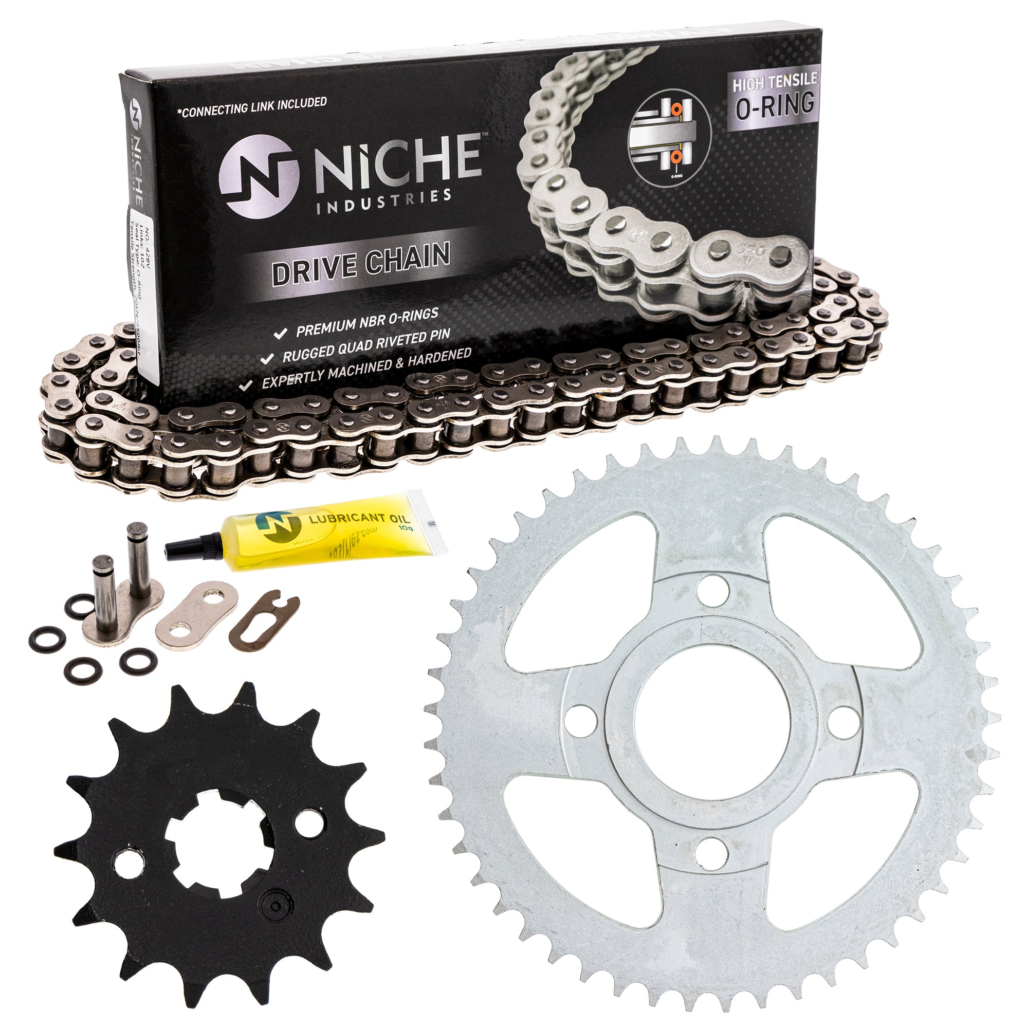 Drive Sprockets & Chain Kit for zOTHER Suzuki JT Sprocket XL185S Trials RM80 KX85 NICHE MK1004388