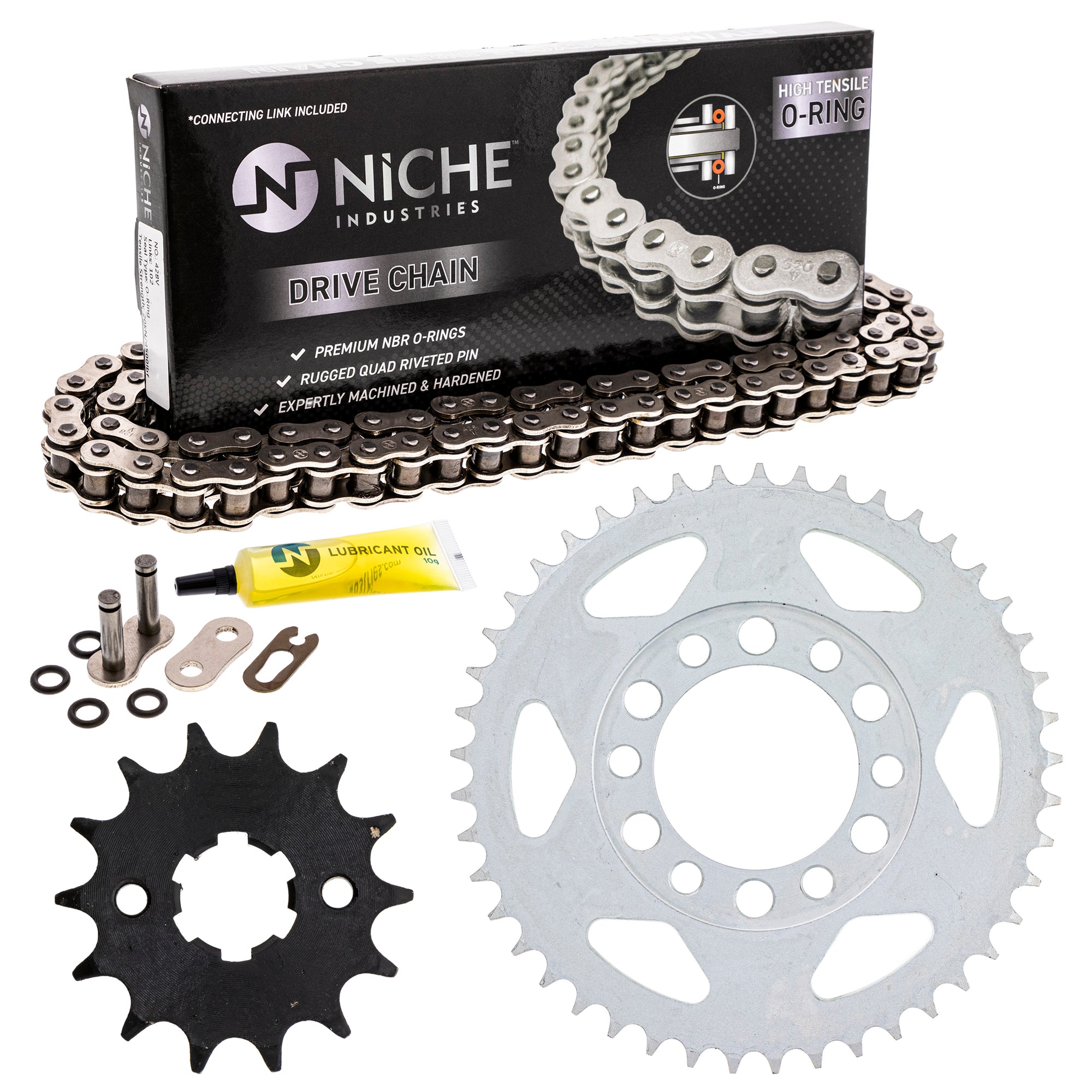 Drive Sprockets & Chain Kit for Yamaha TW200 93823-14149-00 9Y581-33119-00 248-25445-11-00 NICHE MK1004390