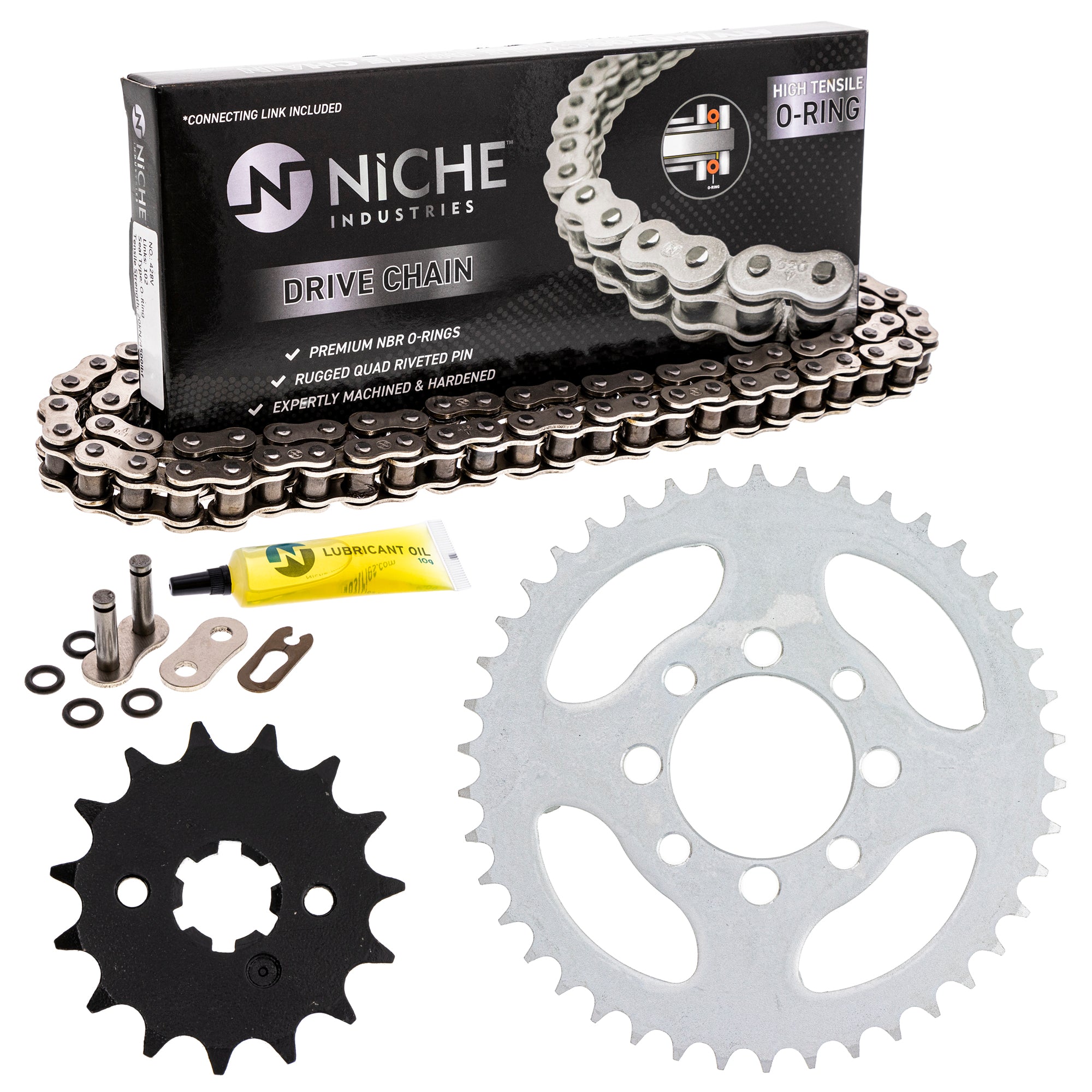 Drive Sprockets & Chain Kit for zOTHER Yamaha Kawasaki KE100 1KH-17460-00-00 64511-460 NICHE MK1004398