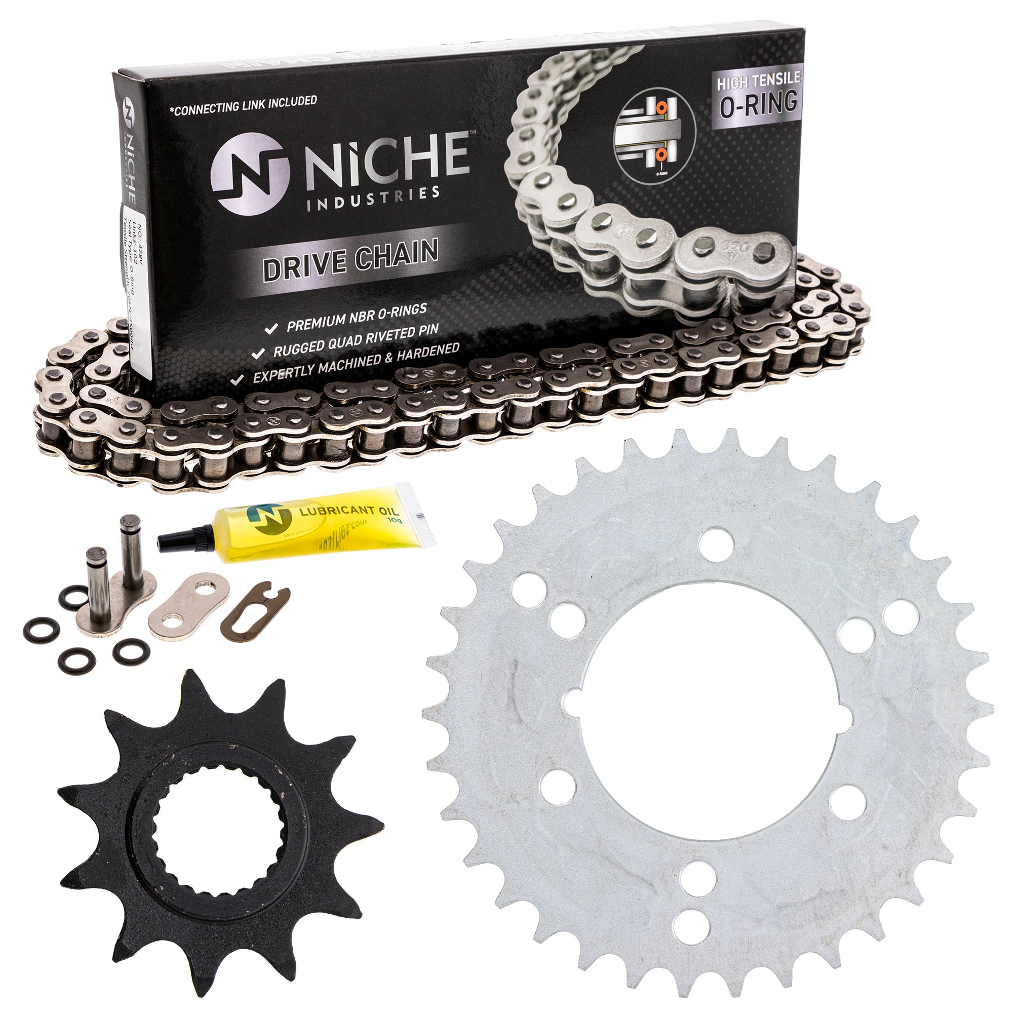 Drive Sprockets & Chain Kit for zOTHER Polaris JT Sprocket Trail 519-KCS0875K-K001 NICHE MK1004403