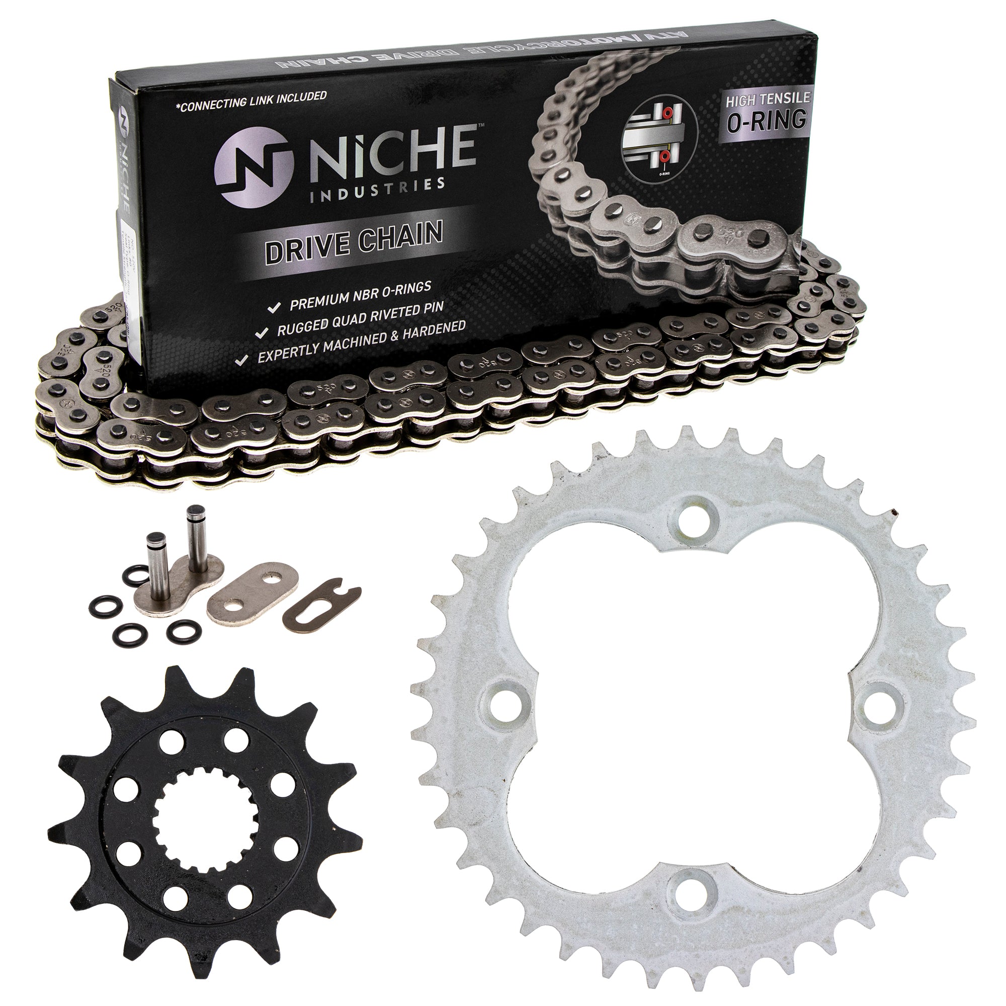 Drive Sprockets & Chain Kit for zOTHER JT Sprocket Honda TRX450 519-KCS0888K-K001 NICHE MK1004416