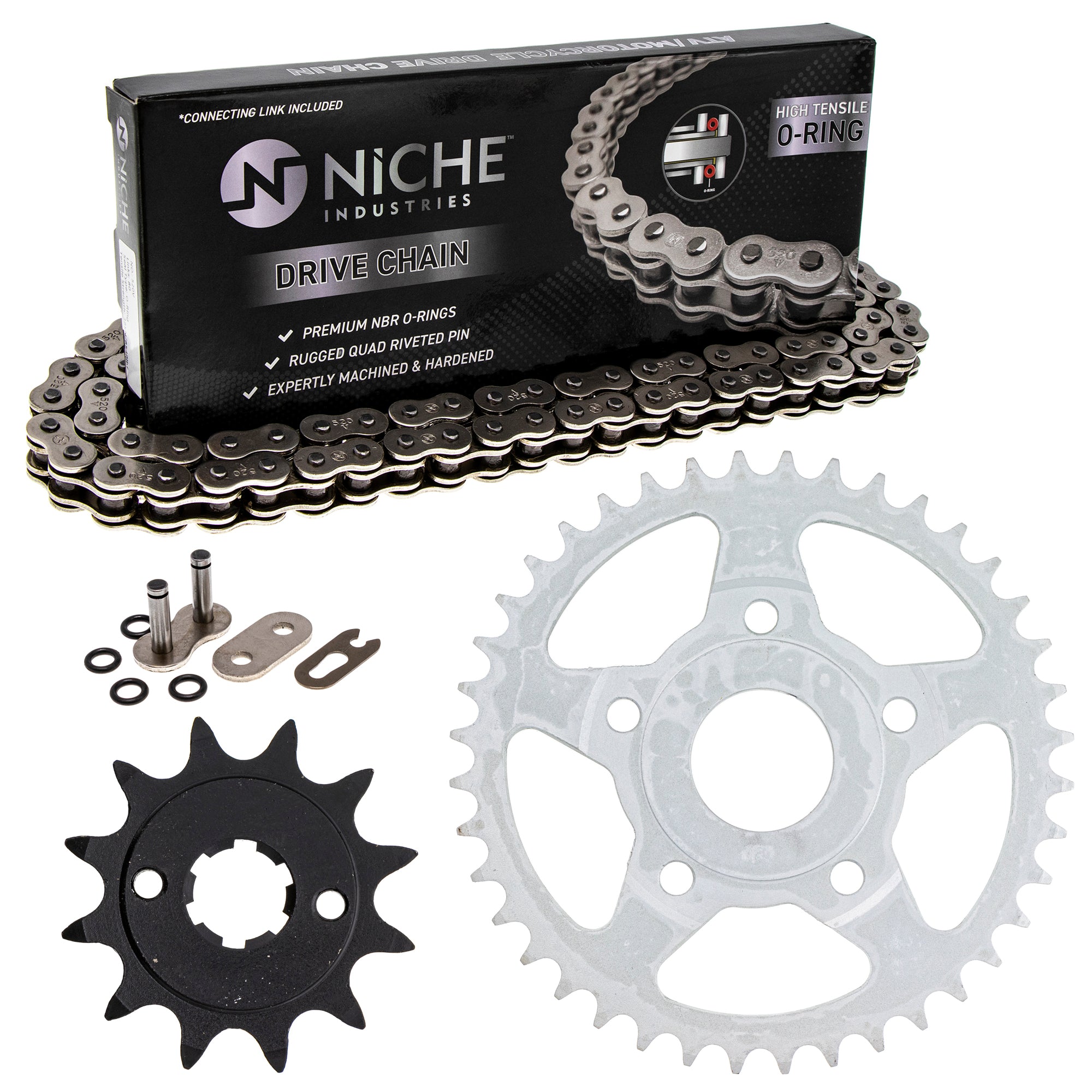 Drive Sprockets & Chain Kit for zOTHER JT Sprocket Honda ATC200X 519-KCS0891K-K001 NICHE MK1004419