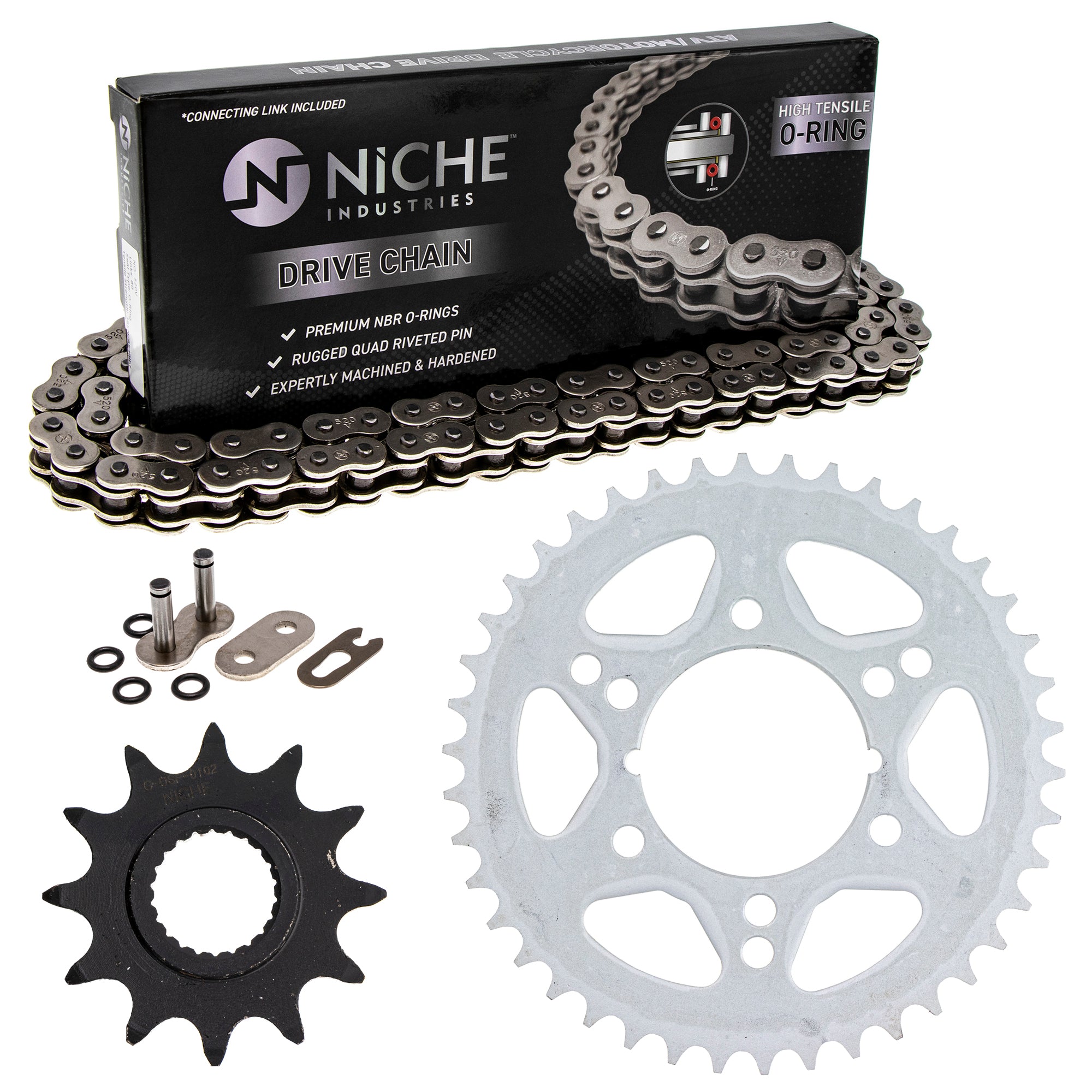 Drive Sprockets & Chain Kit for zOTHER Polaris JT Sprocket Trail Magnum Big NICHE MK1004424