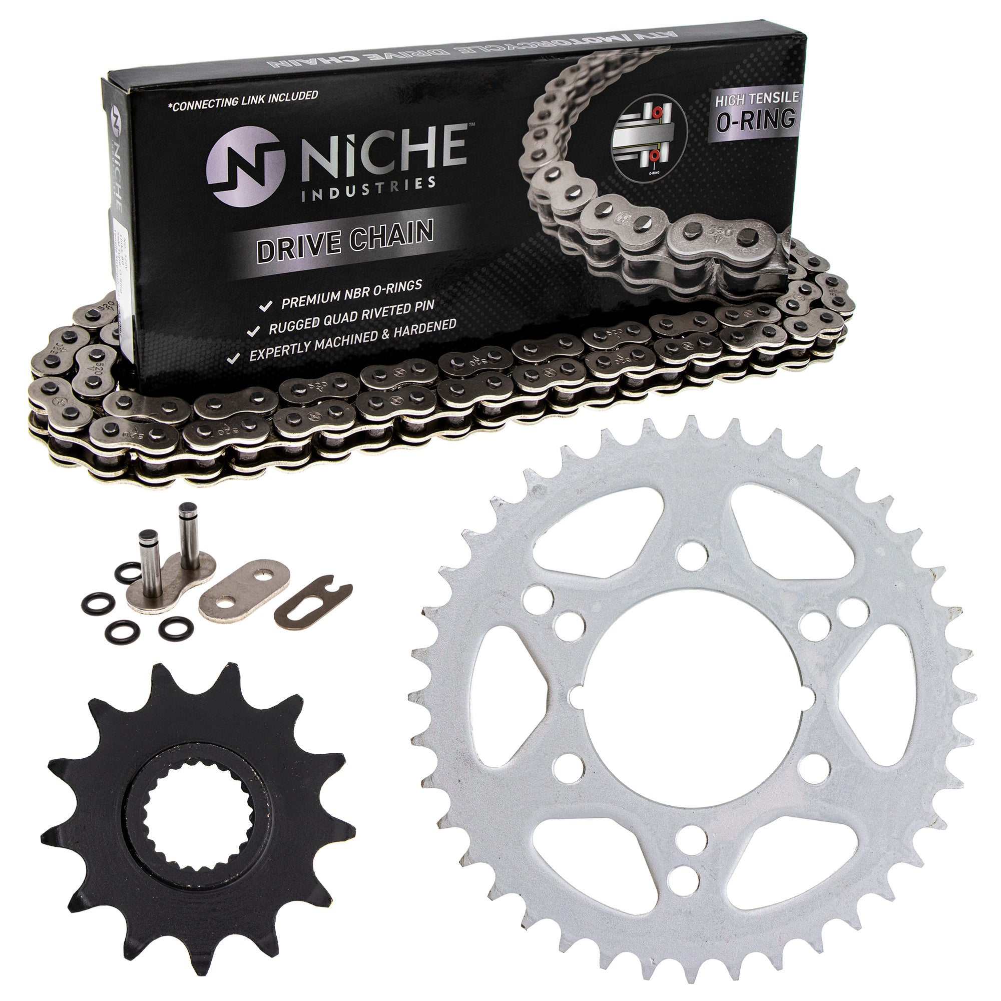 Drive Sprockets & Chain Kit for zOTHER Polaris JT Sprocket Xplorer 300 519-KCS0897K-K001 NICHE MK1004425