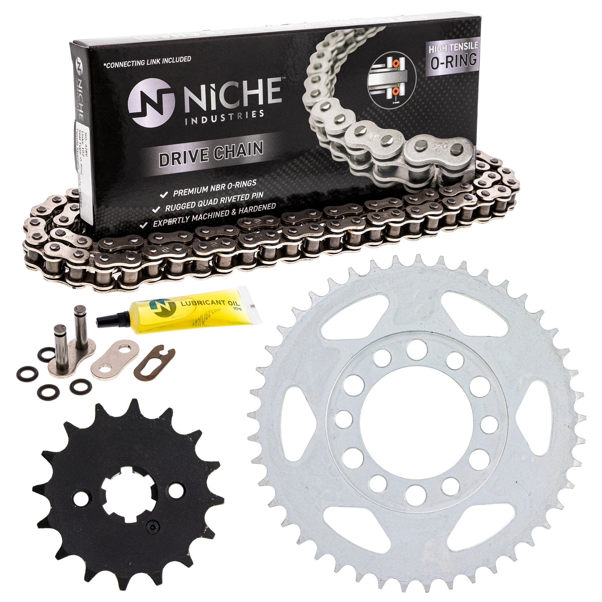 Drive Sprockets & Chain Kit for Yamaha Suzuki Kawasaki Honda DT175 DT125 92057-1099 NICHE MK1004429