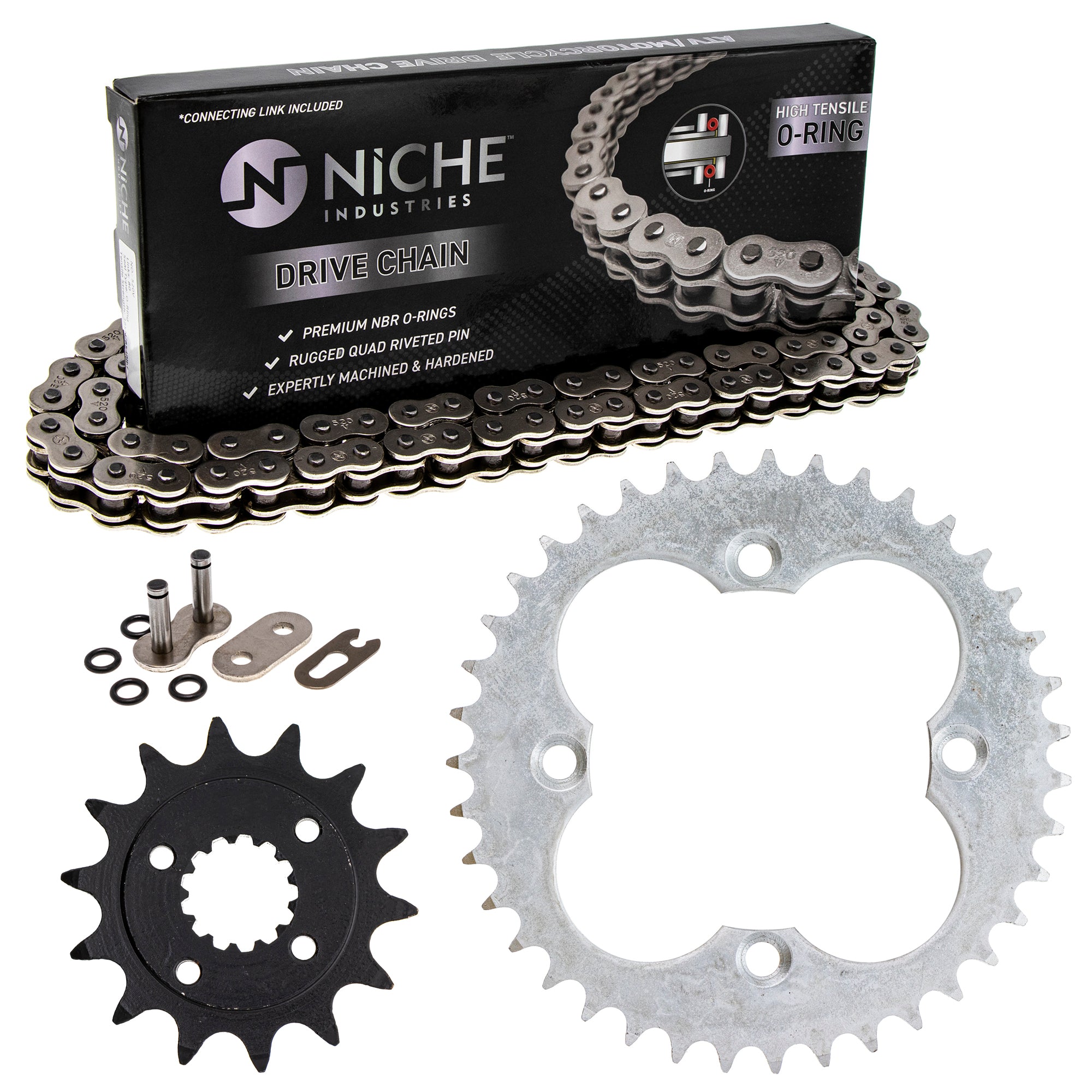 Drive Sprockets & Chain Kit for zOTHER TRX400 SporTrax 519-KCS0944K-K001 NICHE MK1004472