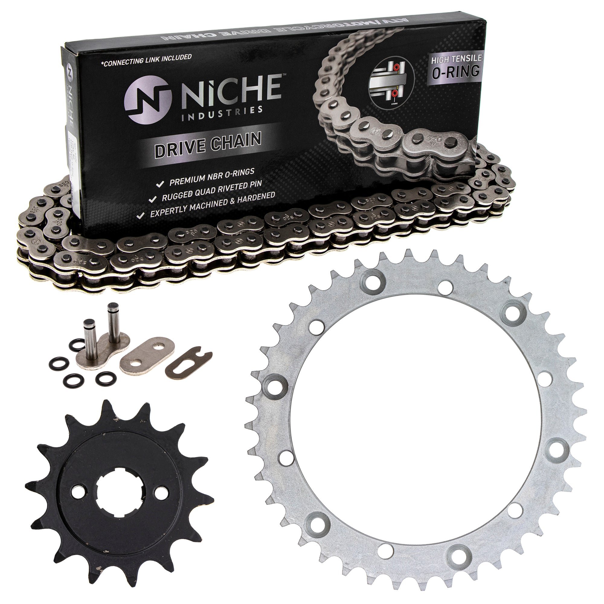 Drive Sprockets & Chain Kit for zOTHER XL175 TRX450 Tecate TC185 519-KCS0945K-K001 NICHE MK1004473