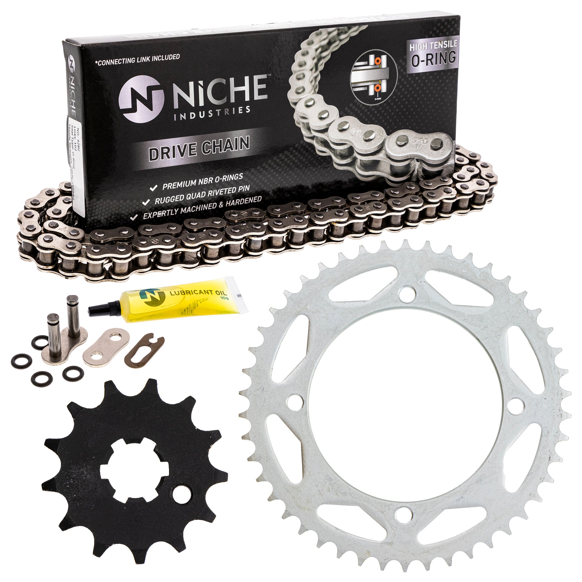 Drive Sprockets & Chain Kit for zOTHER Kawasaki KX65 13144-0564 405W3-KA8-505 NICHE MK1004488