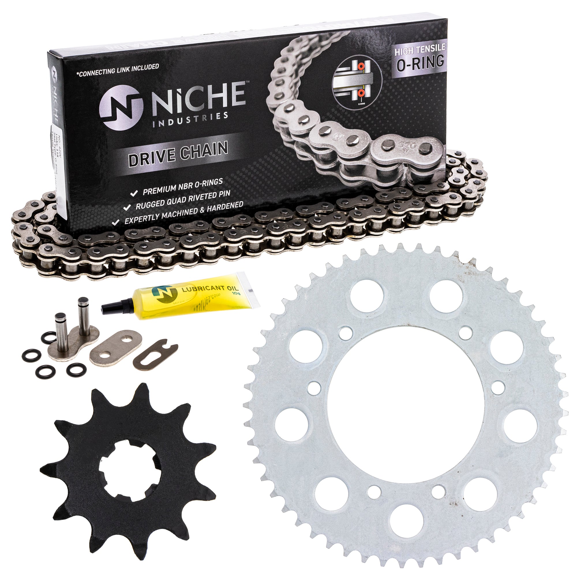 Drive Sprockets & Chain Kit for Honda Expert CRF150R 40540-KSE-003 40530-GBF-B01 NICHE MK1004509