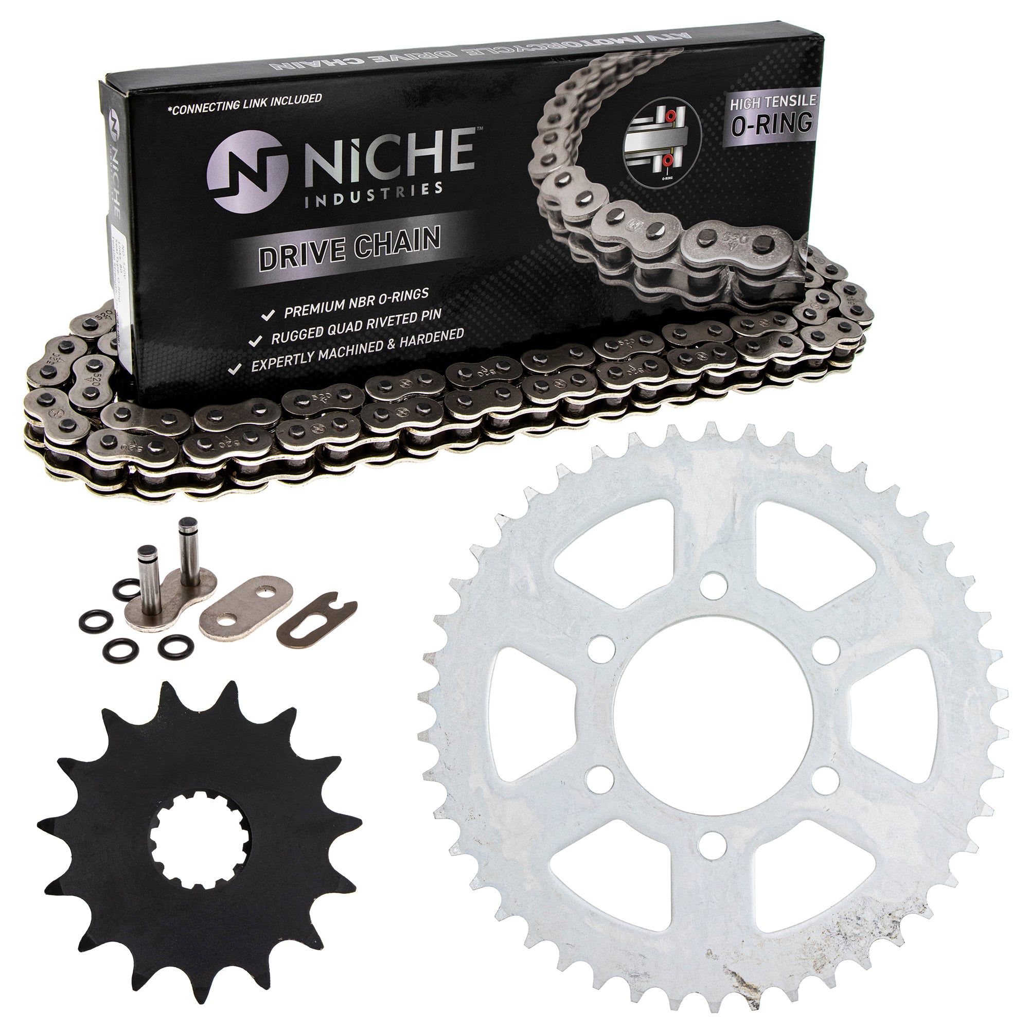 Drive Sprockets & Chain Kit for zOTHER Suzuki Kawasaki JT Sprocket Vulcan 13144-0576 NICHE MK1004517