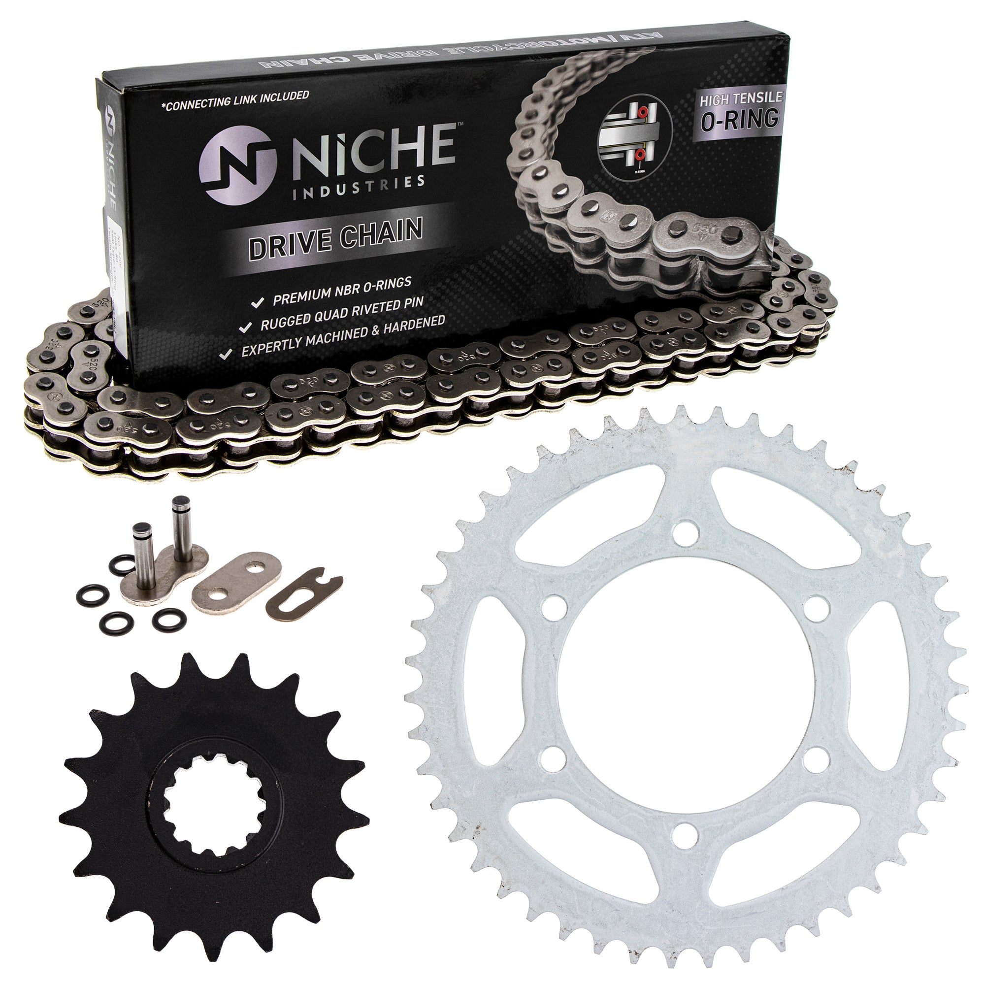 Drive Sprockets & Chain Kit for zOTHER YZF 519-KCS0998K-K001 NICHE MK1004526