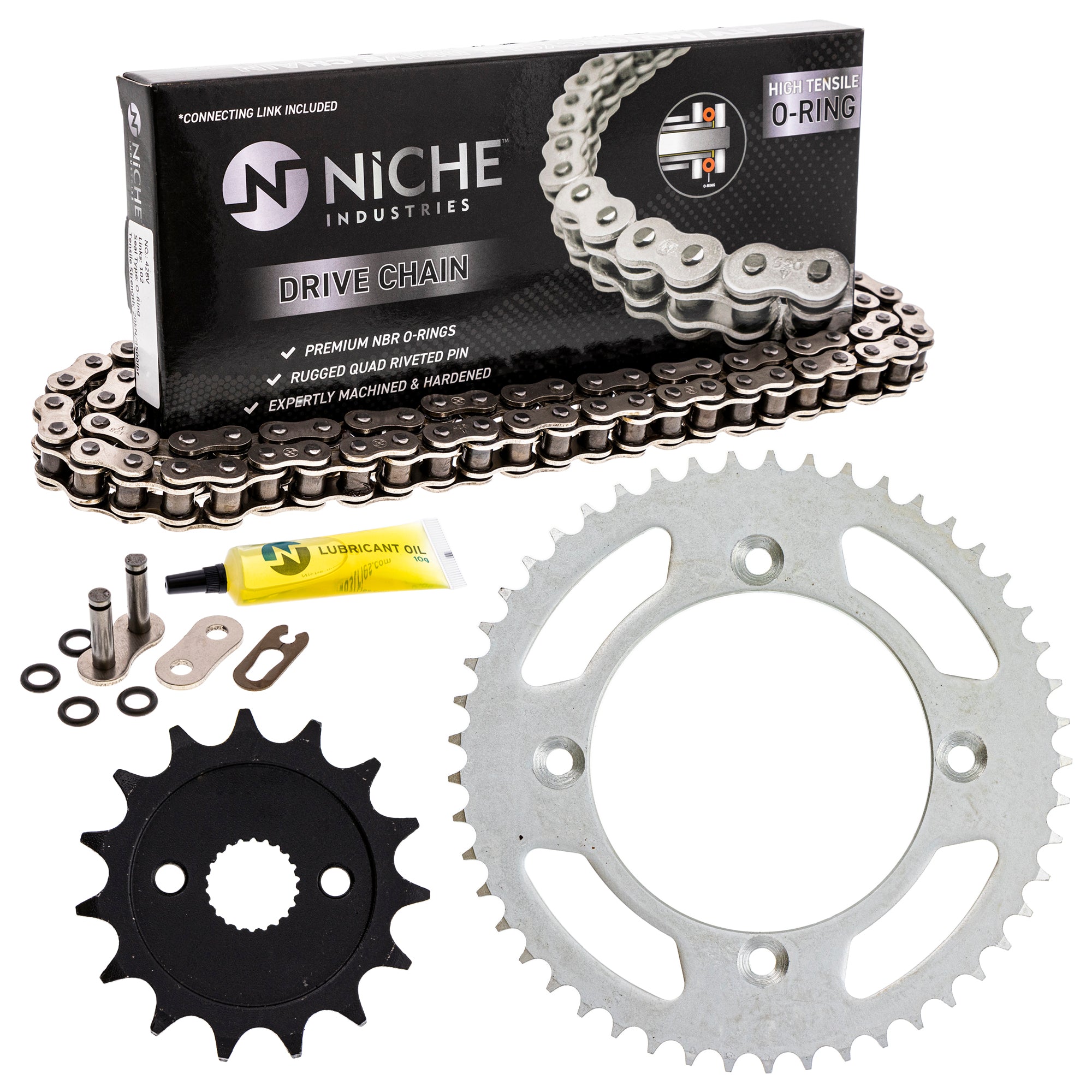 Drive Sprockets & Chain Kit for zOTHER Honda CR80R 94580-30114-00 41201-GC4-600 NICHE MK1004542