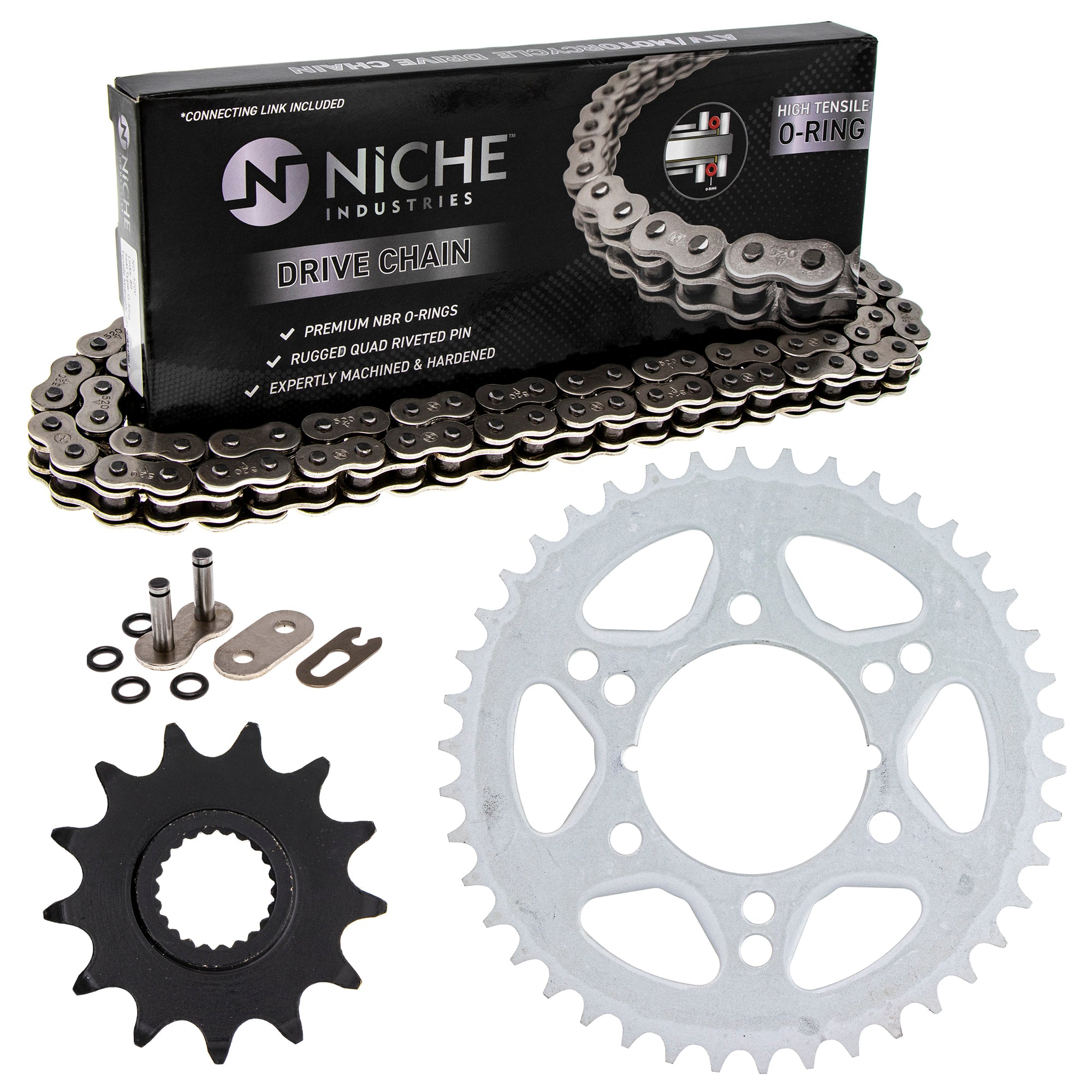 Drive Sprockets & Chain Kit for zOTHER Polaris JT Sprocket Trail Scrambler Cyclone NICHE MK1004558