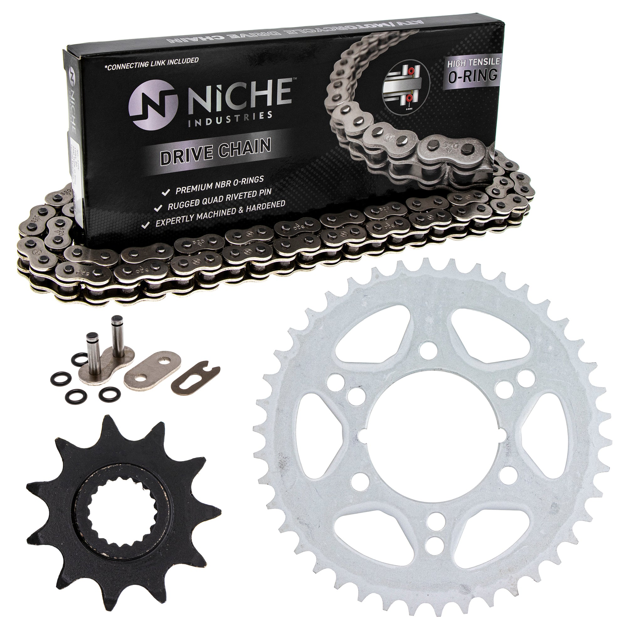 Drive Sprockets & Chain Kit for zOTHER Polaris JT Sprocket Magnum Big 519-KCS1036K-K001 NICHE MK1004564