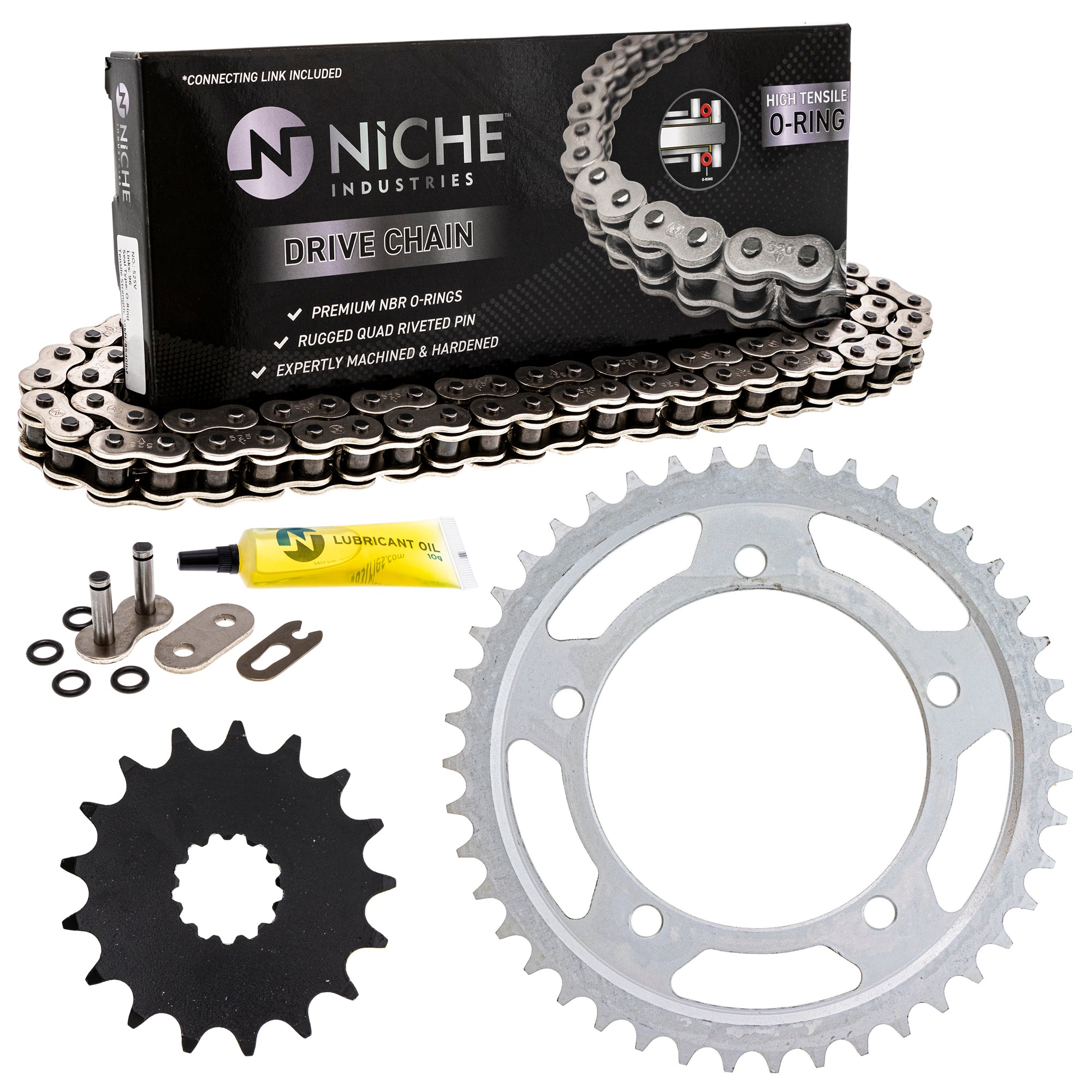 Drive Sprockets & Chain Kit for zOTHER Suzuki JT Sprocket Bonneville 519-KCS1040K-K001 NICHE MK1004568