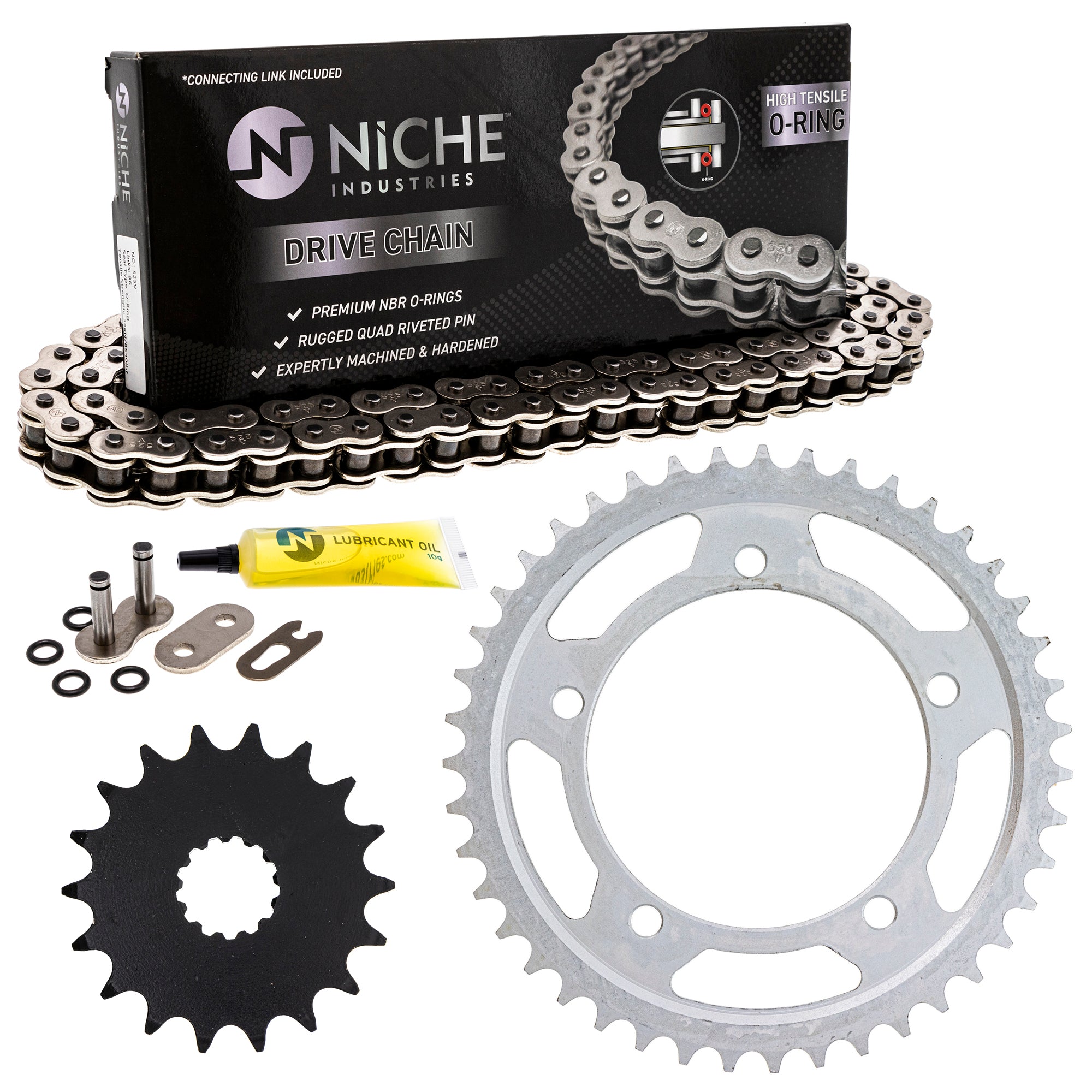 Drive Sprockets & Chain Kit for zOTHER Suzuki JT Sprocket Bonneville 519-KCS1041K-K001 NICHE MK1004569