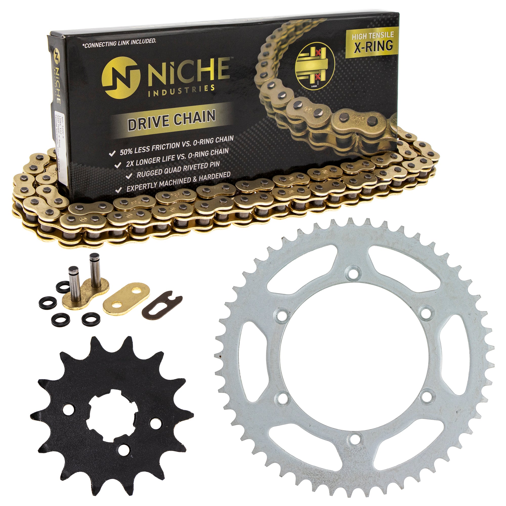 Drive Sprockets & Chain Kit for zOTHER Yamaha Kawasaki JT Sprocket KX250 KDX250 KDX200 NICHE MK1004580