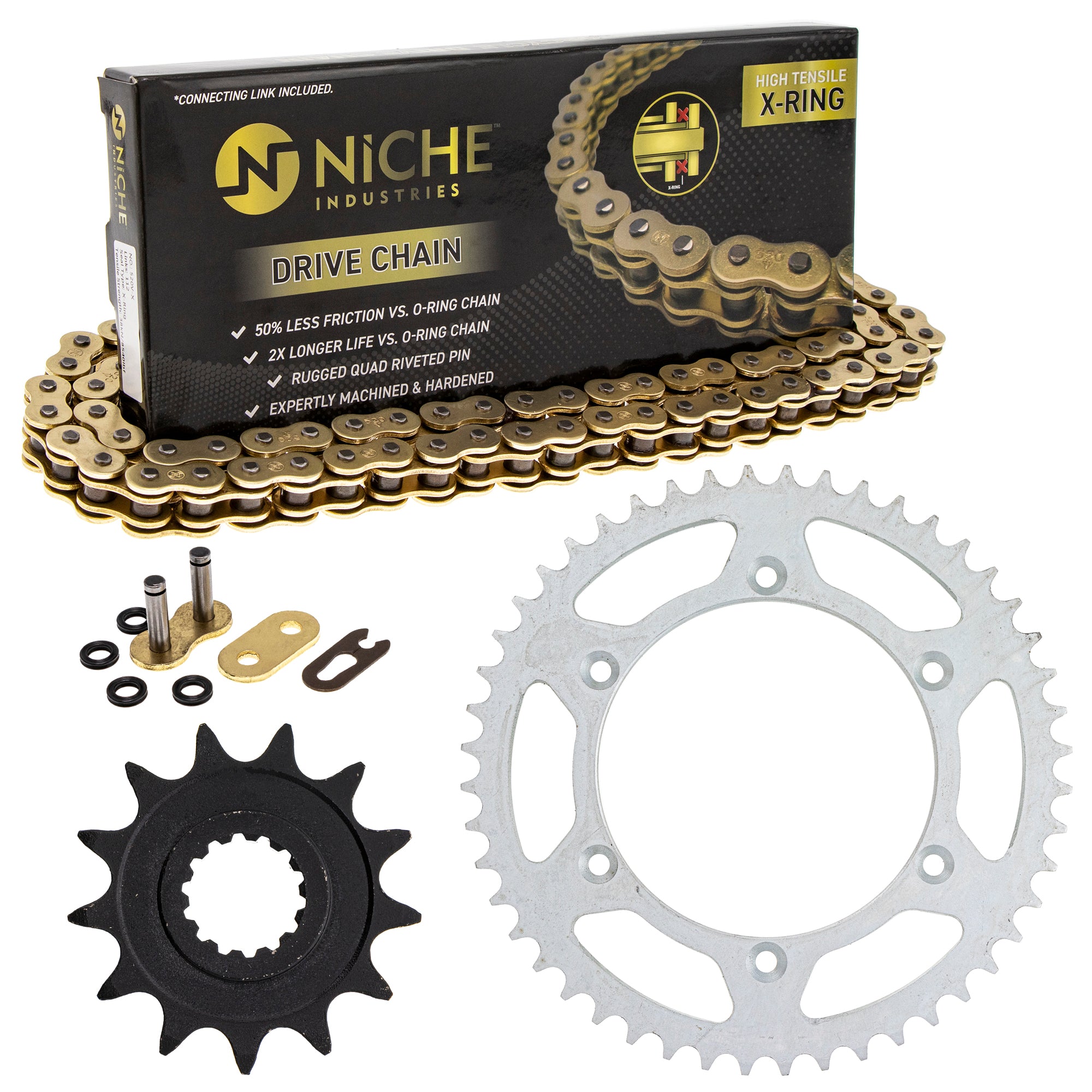 Drive Sprockets & Chain Kit for zOTHER Suzuki JT Sprocket EC250 92057-0129 64511-41521 NICHE MK1004617