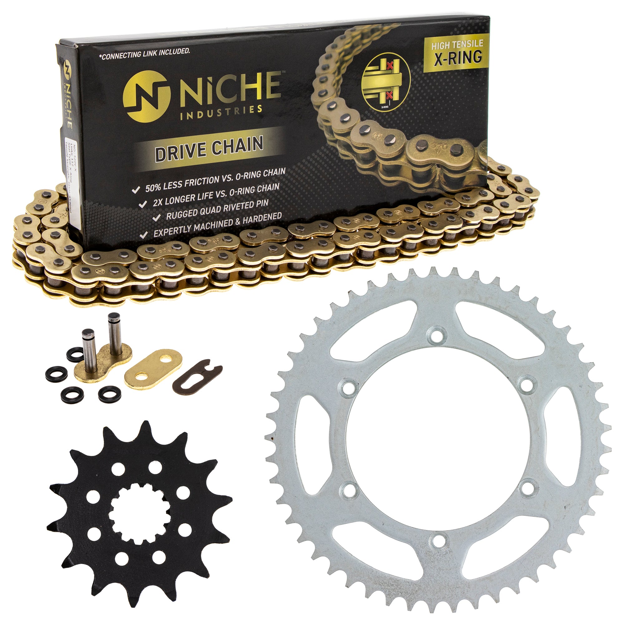 Drive Sprockets & Chain Kit for zOTHER Kawasaki JT Sprocket KX250 42041-1104 42041-1384 NICHE MK1004636