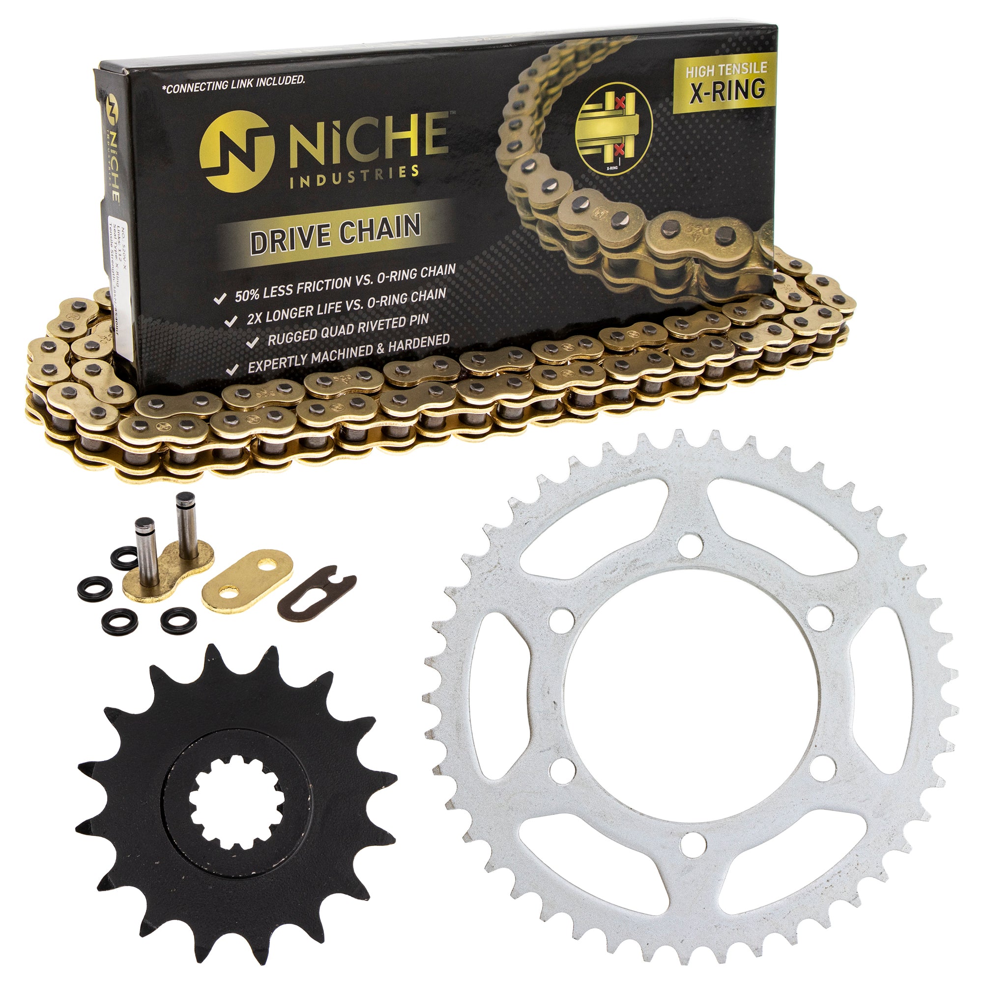 Drive Sprockets & Chain Kit for zOTHER Yamaha Suzuki Honda YZF 5VX-17460-00-00 NICHE MK1004642