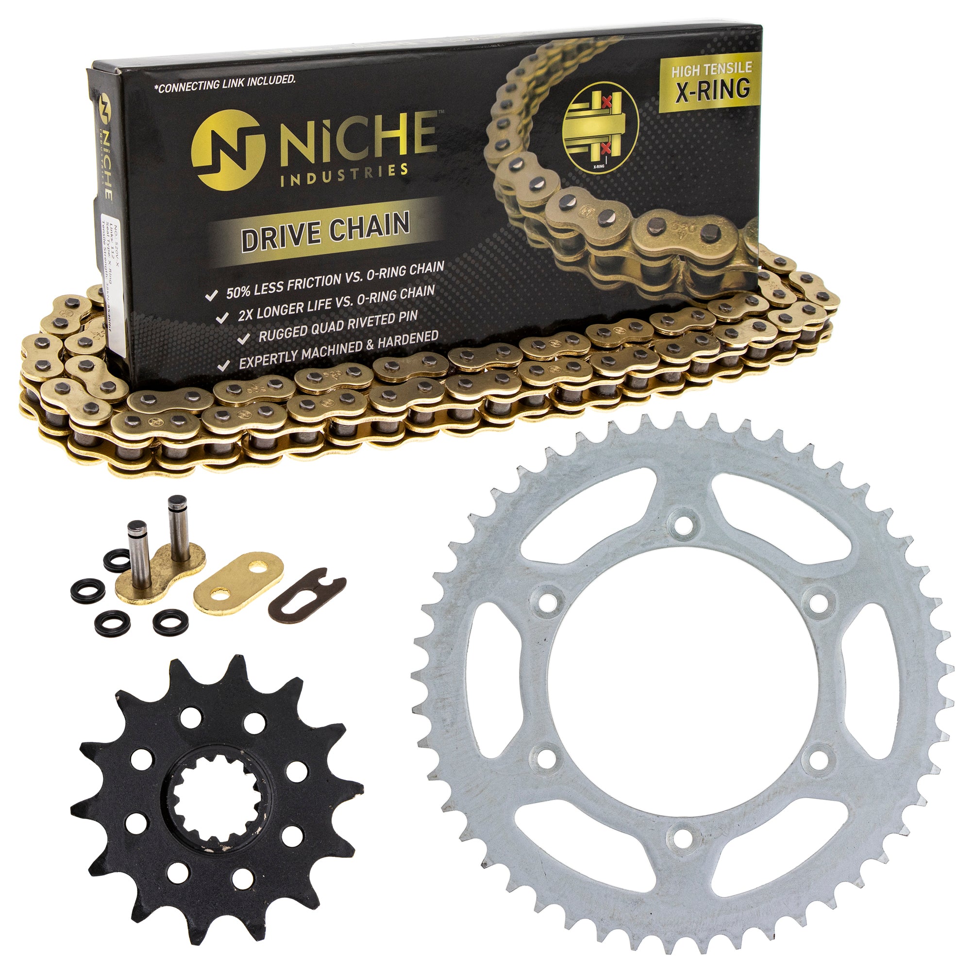 Drive Sprockets & Chain Kit for zOTHER Suzuki JT Sprocket RM250 64511-28E00 64511-00B01 NICHE MK1004651