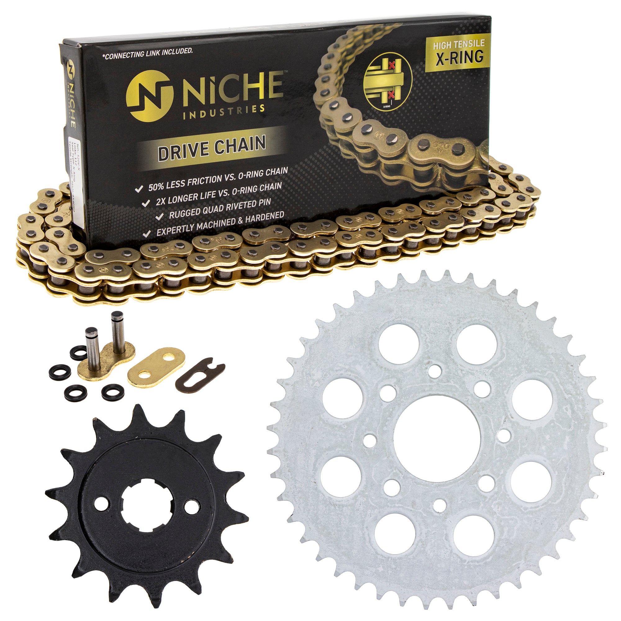 Drive Sprockets & Chain Kit for zOTHER Kawasaki Honda XR650R XR650L XR600R Nighthawk NICHE MK1004709