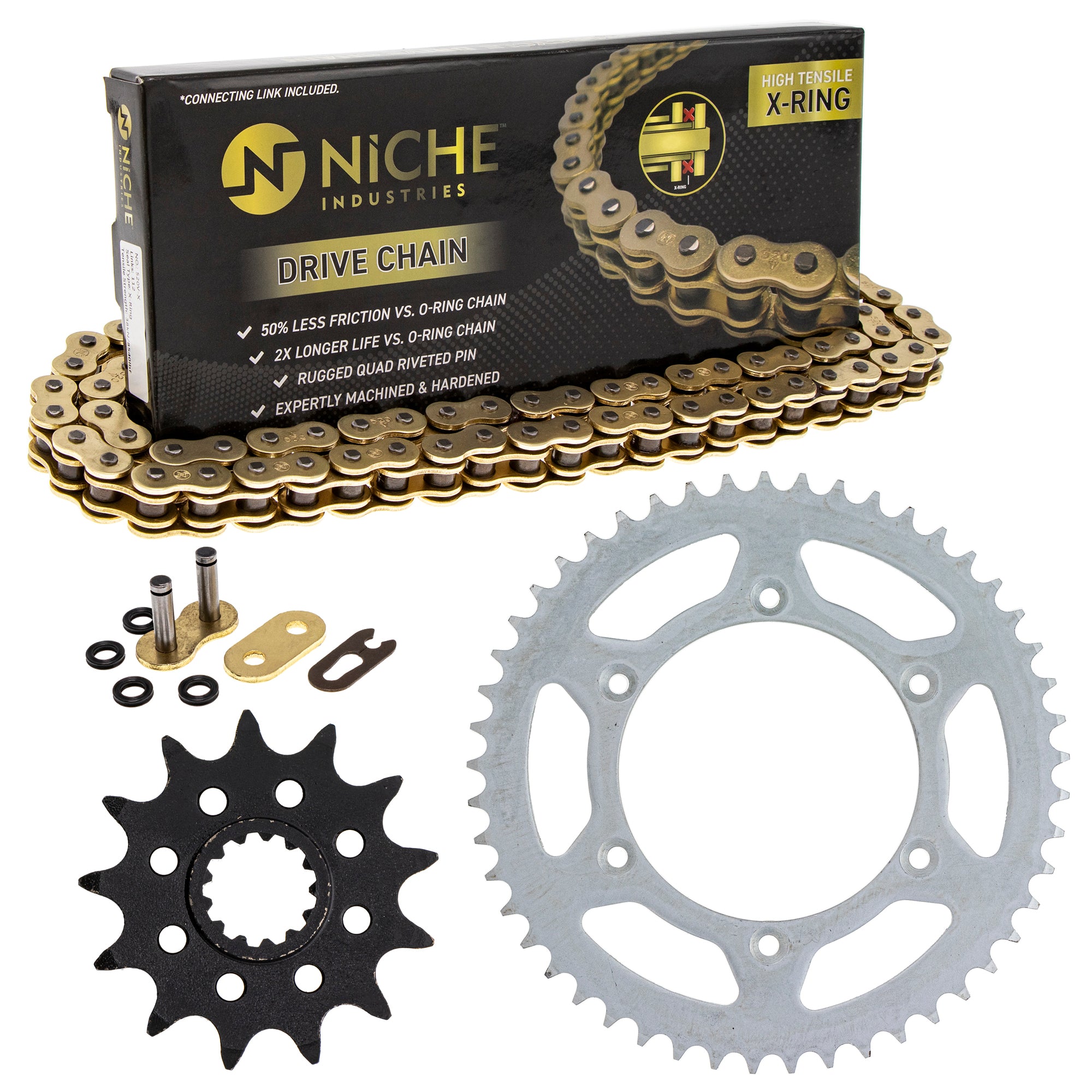Drive Sprockets & Chain Kit for zOTHER Suzuki JT Sprocket DR250 27511-37F00 94561-62110-00 NICHE MK1004710
