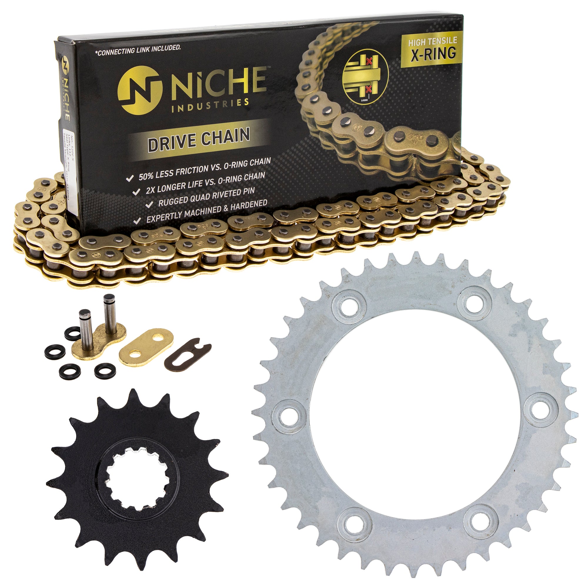 Drive Sprockets & Chain Kit for Yamaha Kawasaki RC51 9Y581-87103-00 92057-1472 92057-0048 NICHE MK1004748
