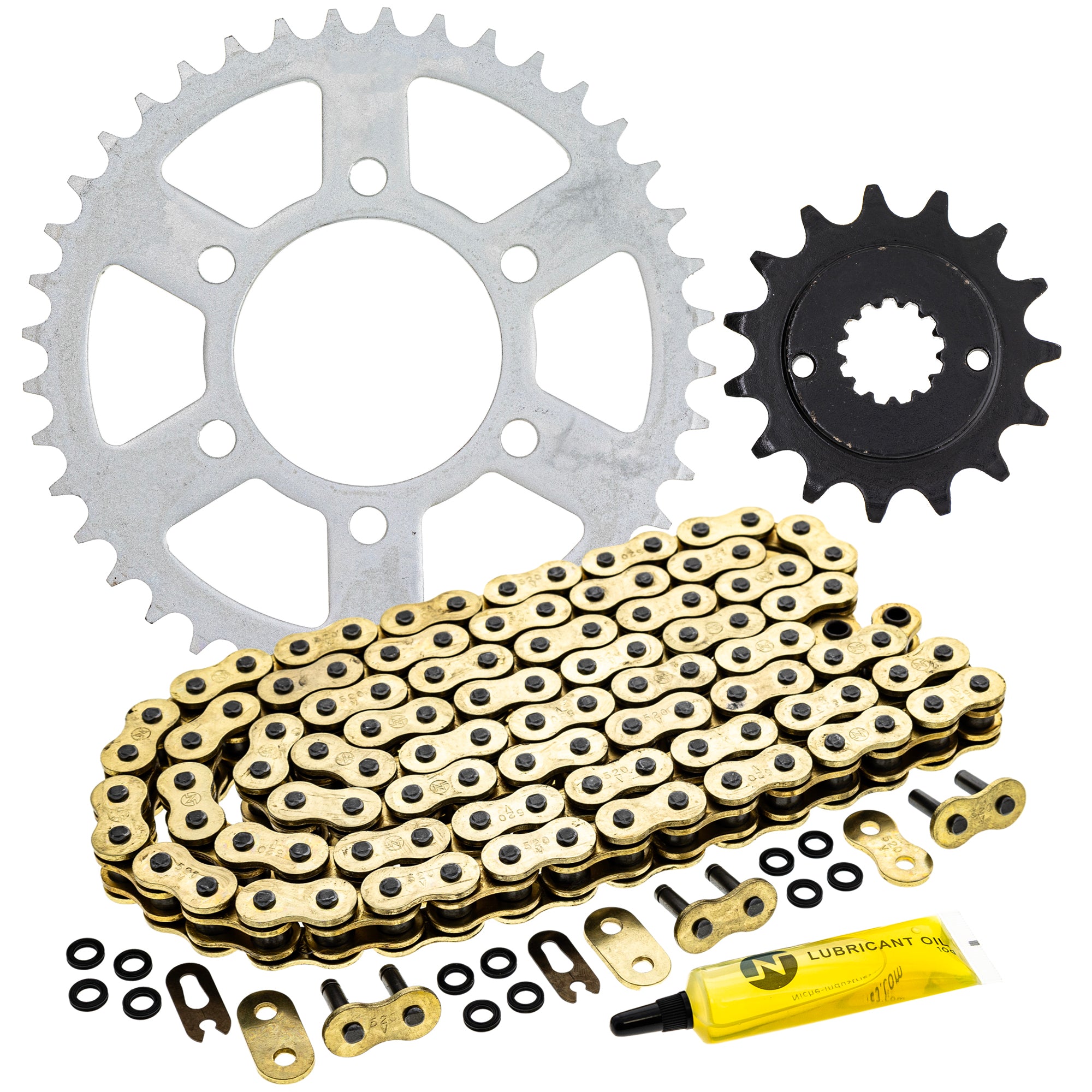 Drive Sprockets & Chain Kit for Kawasaki Ninja 42041-1556 92057-1400 92057-0136 92057-0117 NICHE MK1004754