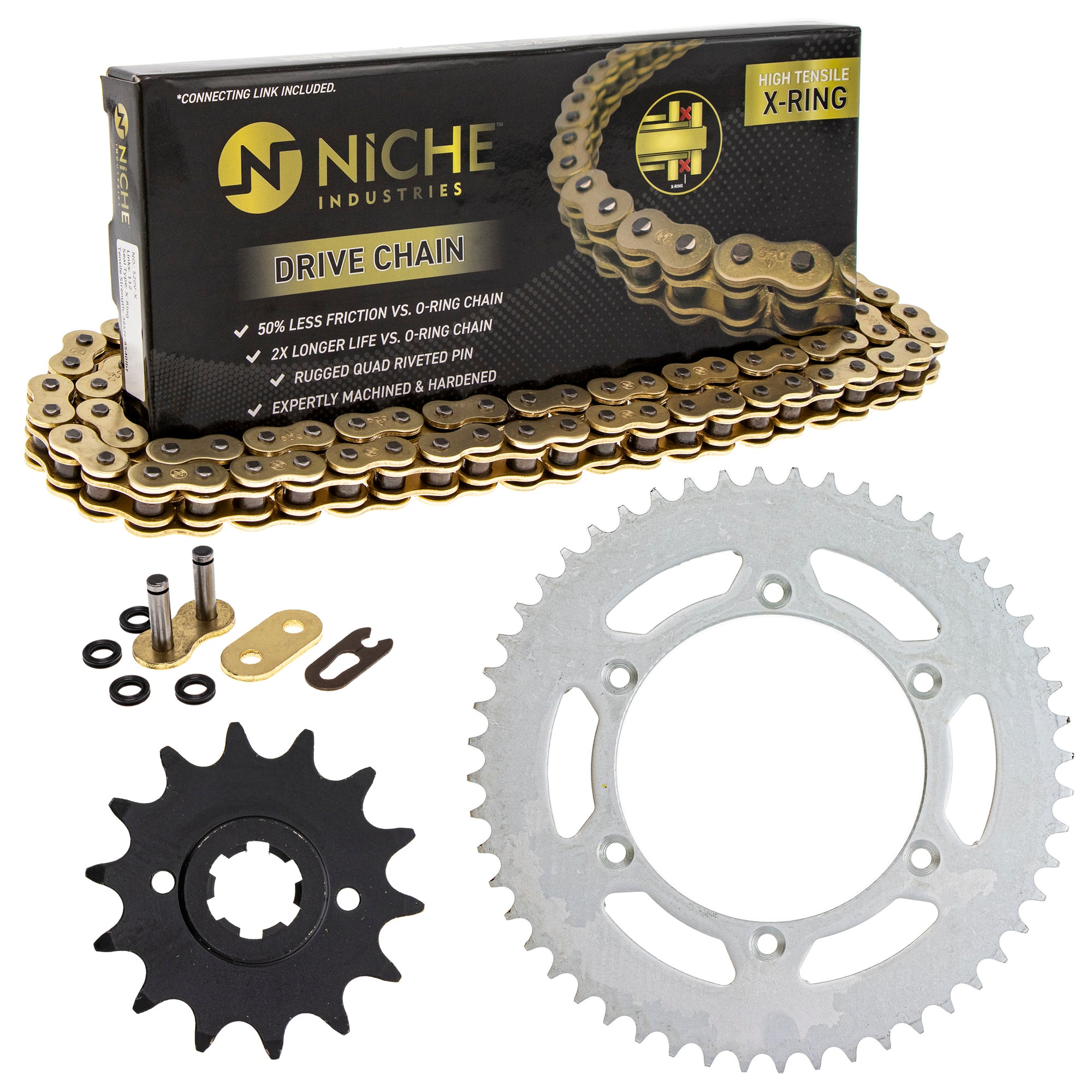 Drive Sprockets & Chain Kit for zOTHER Suzuki JT Sprocket PE250 27511-14210 67640721A NICHE MK1004762