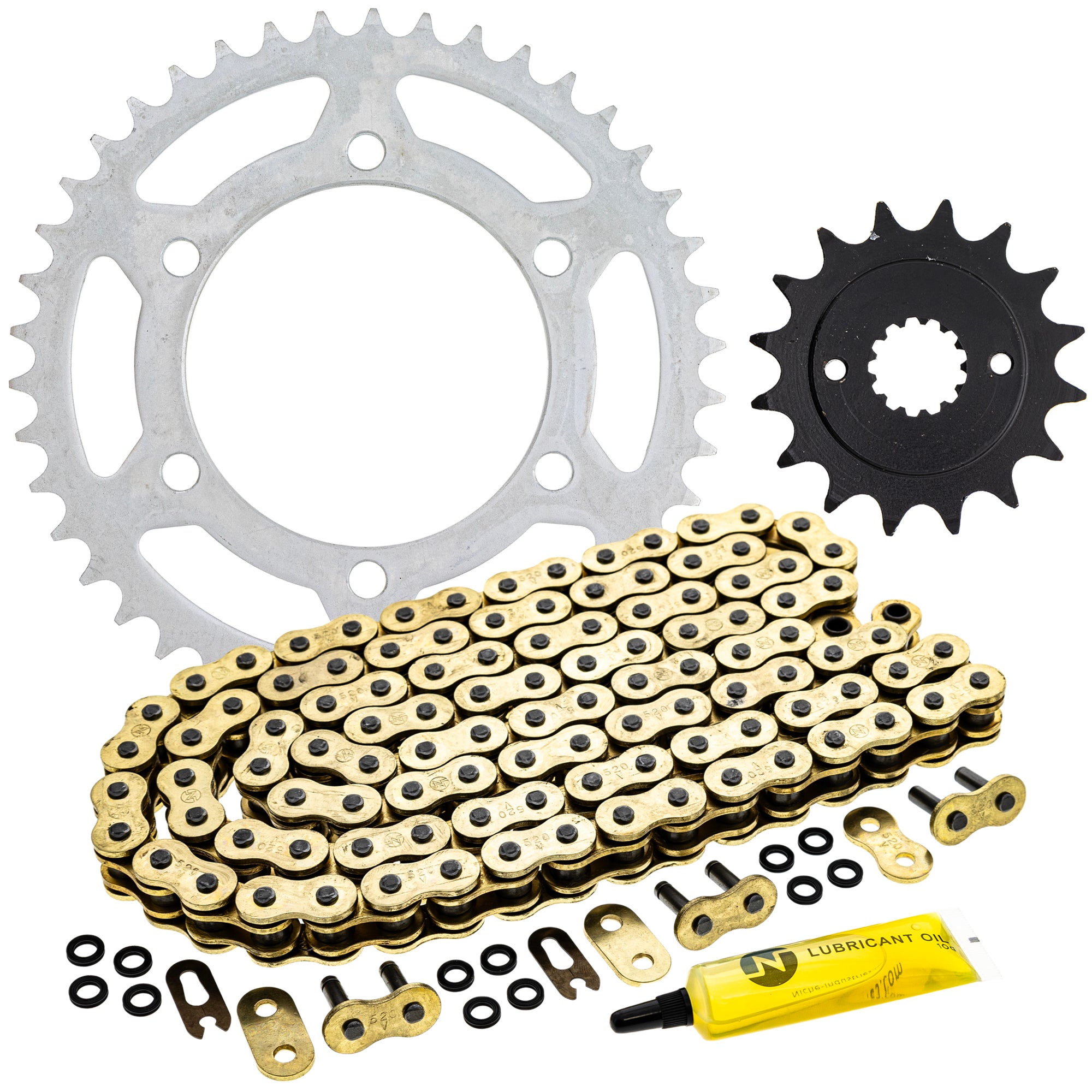 Drive Sprockets & Chain Kit for Kawasaki YZ400 YZ250 XR600R XR400R 13144-1085 92057-0117 NICHE MK1004768