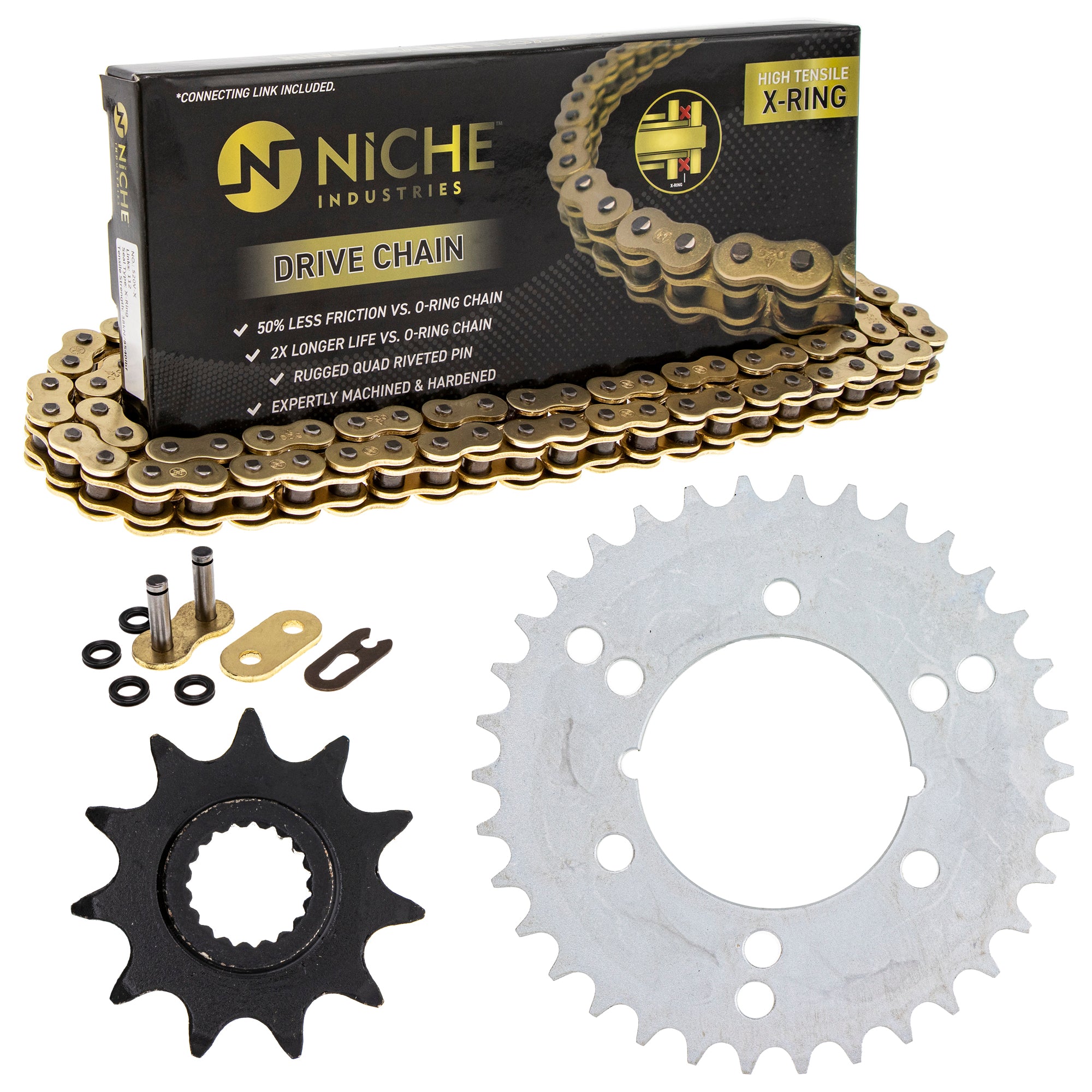 Drive Sprockets & Chain Kit for zOTHER Polaris JT Sprocket Xplorer Trail Sportsman Sport NICHE MK1004892